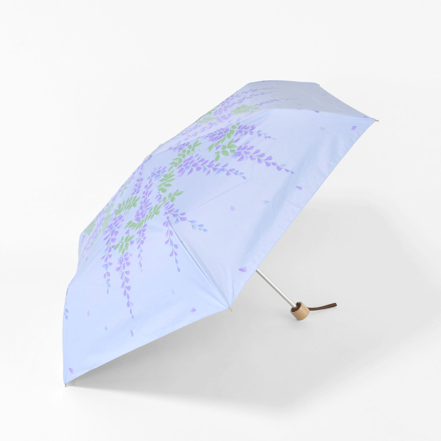 【耐風仕様】 晴雨兼用 ウィステリアミニ（藤の花）傘 - 画像4
