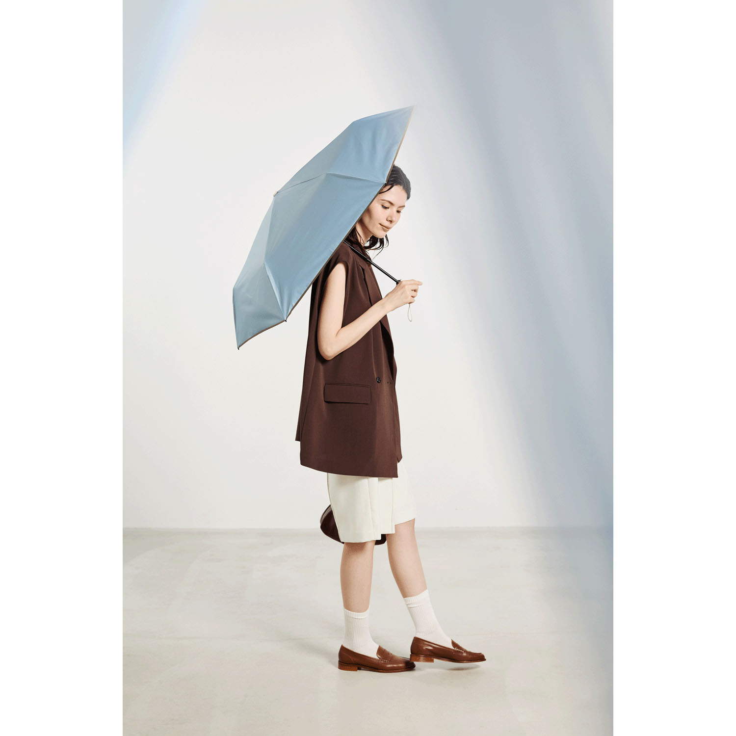 【water front】 カルオート晴雨兼用デュオトーン傘 - 画像1