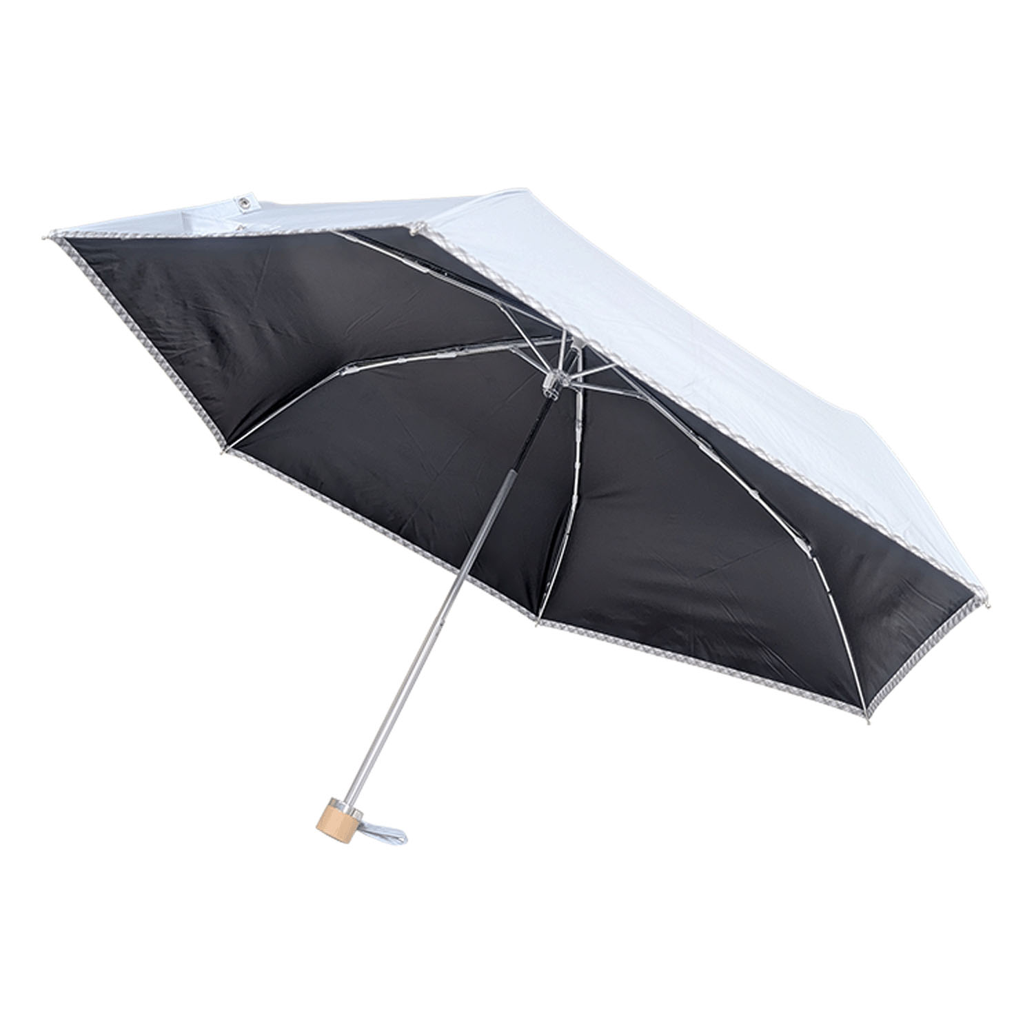 【RIC】 晴雨兼用転写パイピングチェック折傘 - 画像10