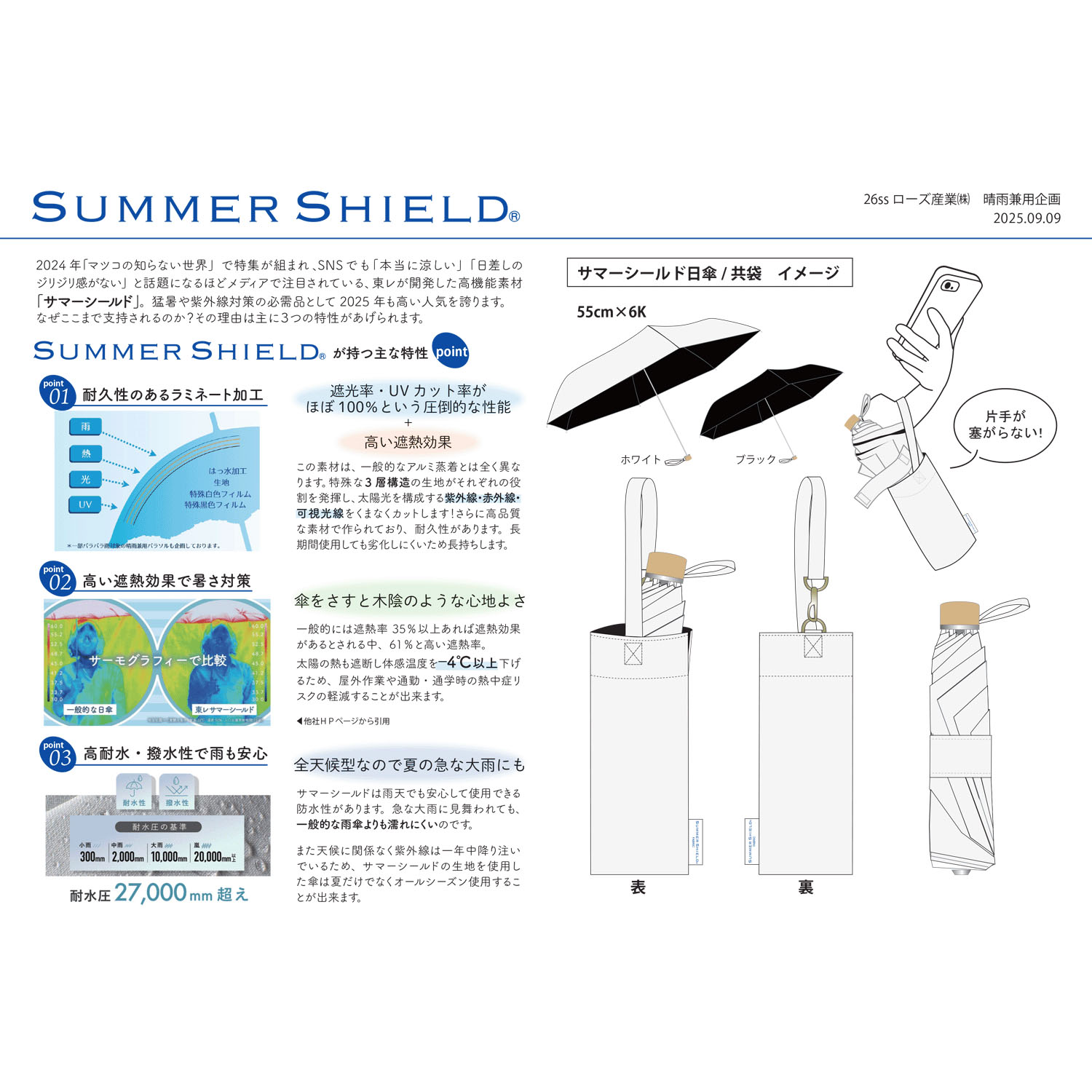 ★サマーシールドが入荷しました！！ 【SUMMER SHIELD（サマーシールド）】 晴雨兼用ミニ傘 - 画像10