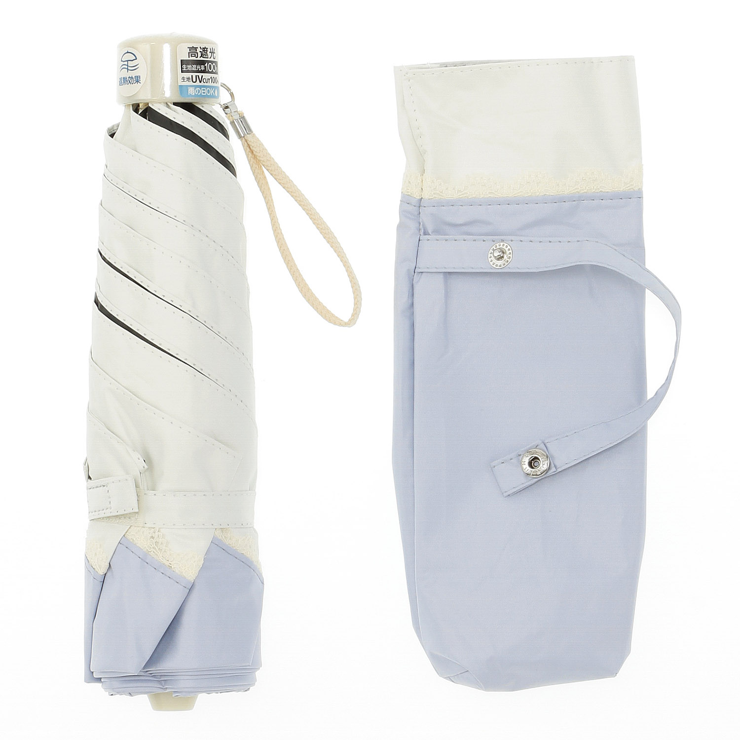 【耐風仕様】 晴雨兼用 切り継ぎレースミニ傘 - 画像4