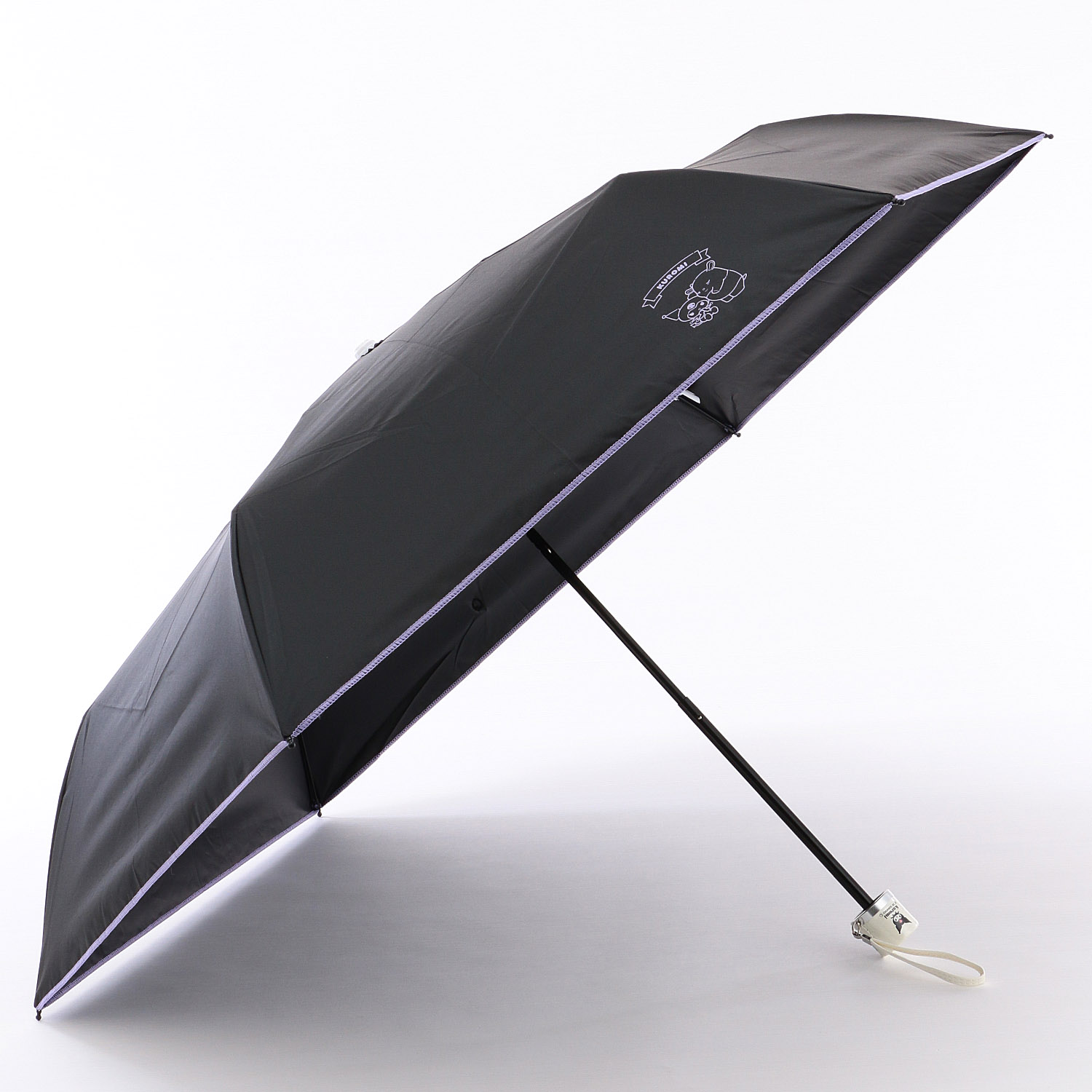 サンリオ 晴雨兼用折り畳み傘 チェックリボン傘袋付 - 画像1