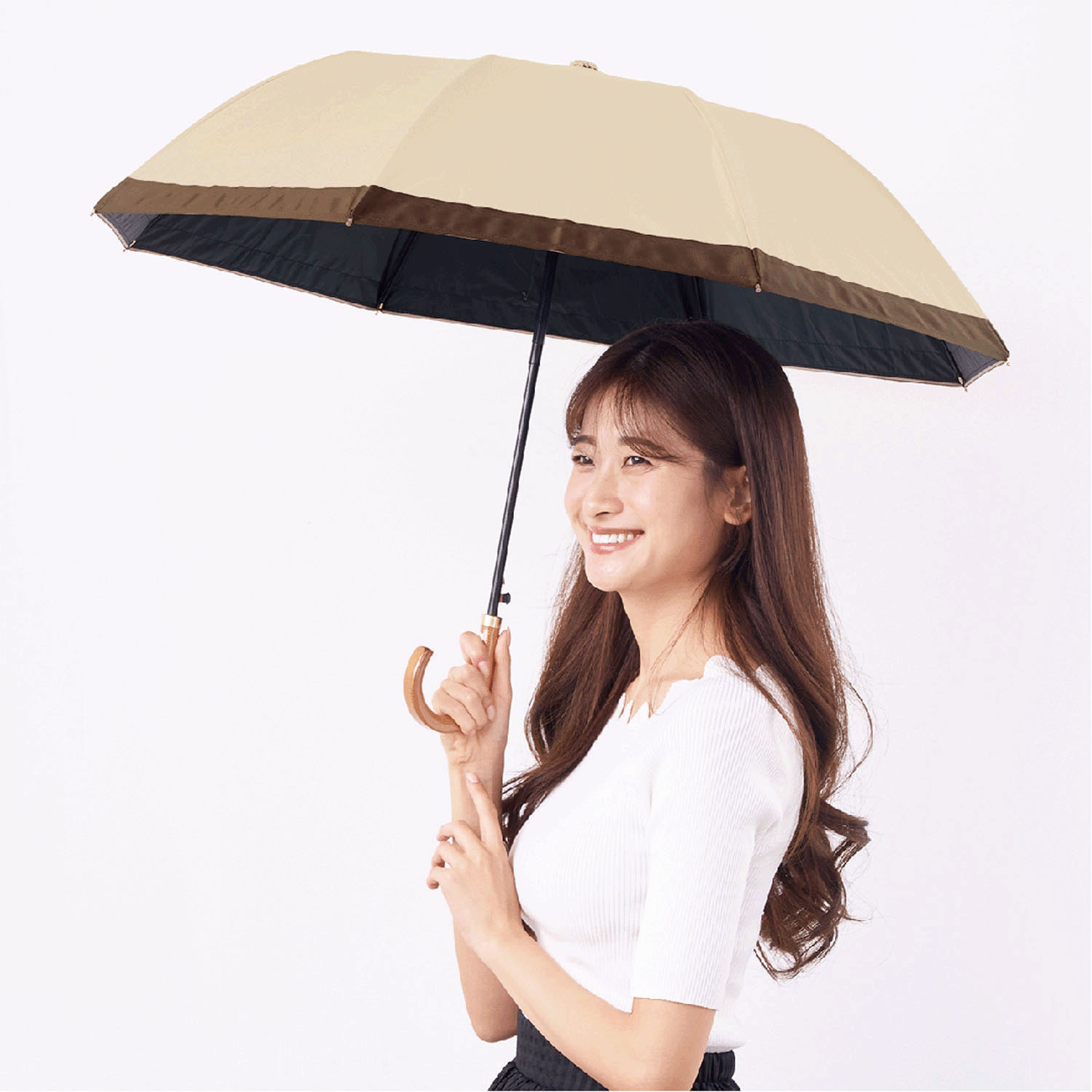 pink trick グログラン折り畳みジャンプ傘 - 画像1