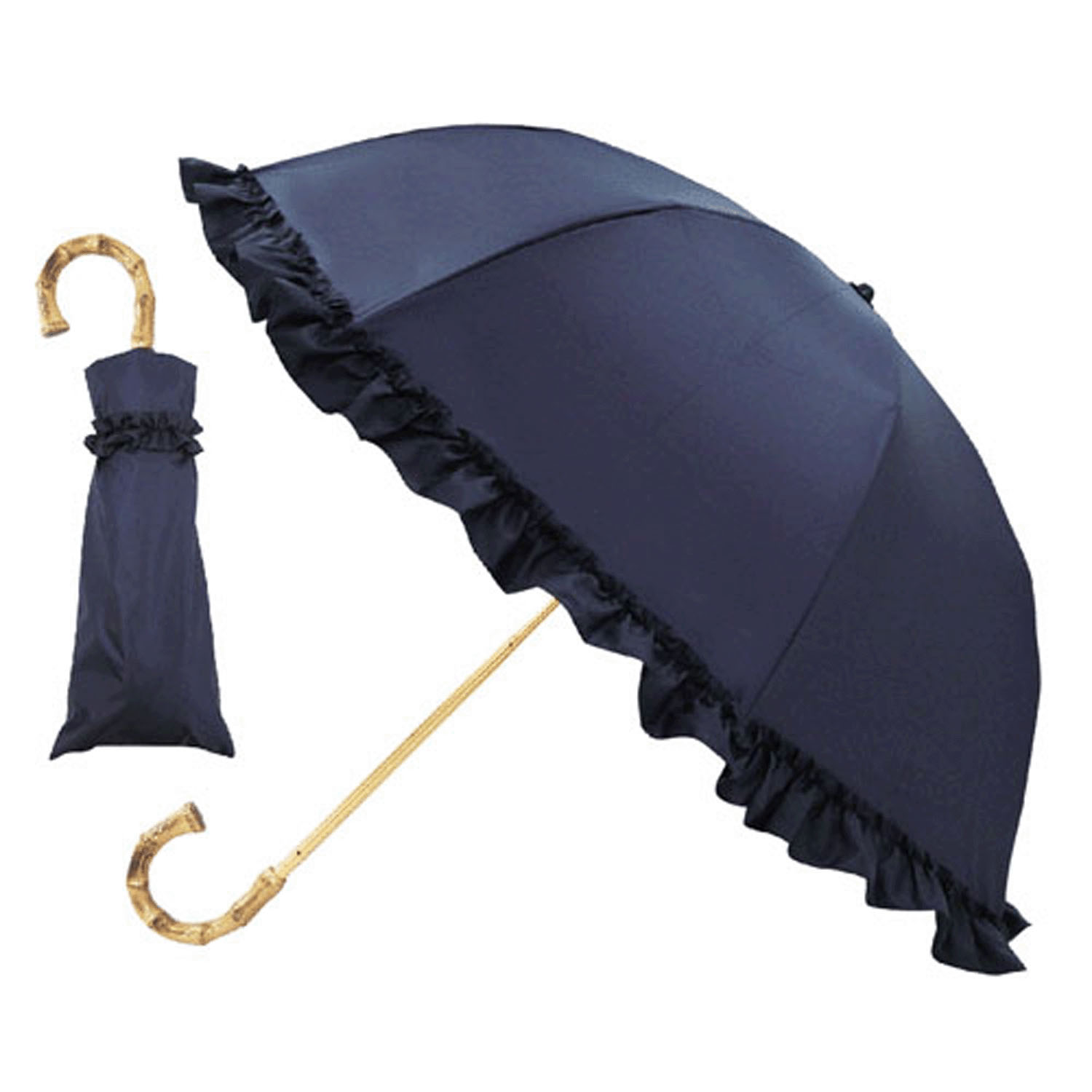 【大人気商品！】 pink trick 完全遮光 フリル 晴雨兼用 2段折傘 - 画像11