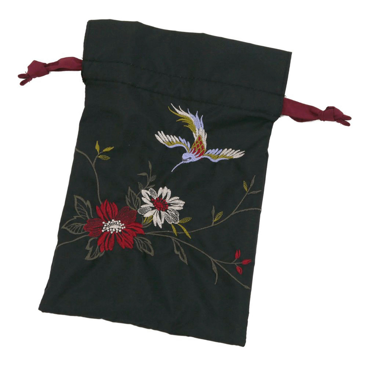 完全遮光 （晴雨兼用）女優日傘 「花鳥刺繍」ミニ折り畳み傘 - 画像11