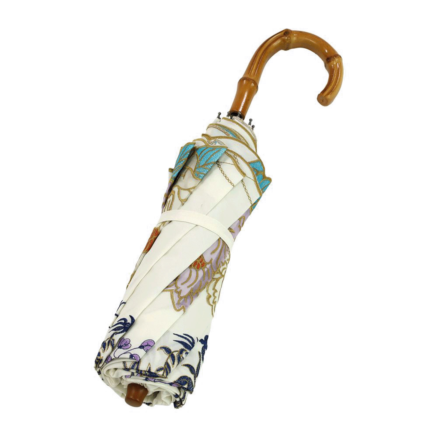 完全遮光 （晴雨兼用）女優日傘 「キーヤン牡丹オーガンジーかわず張り」ショート折り畳み傘 - 画像4