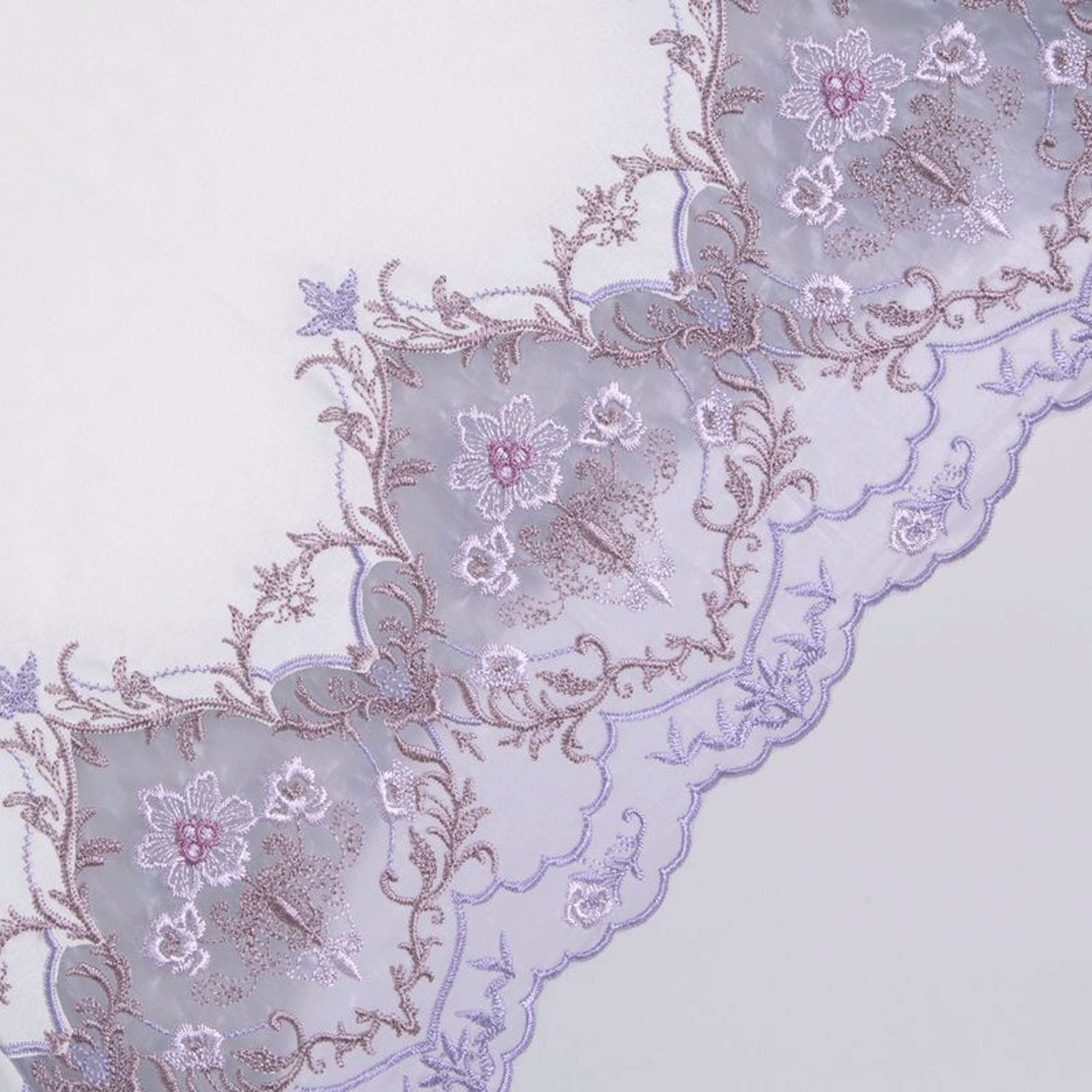 完全遮光 （晴雨兼用）女優日傘 「ダマスクオーガンジー刺繍かわず張り」ショート折り畳み - 画像5