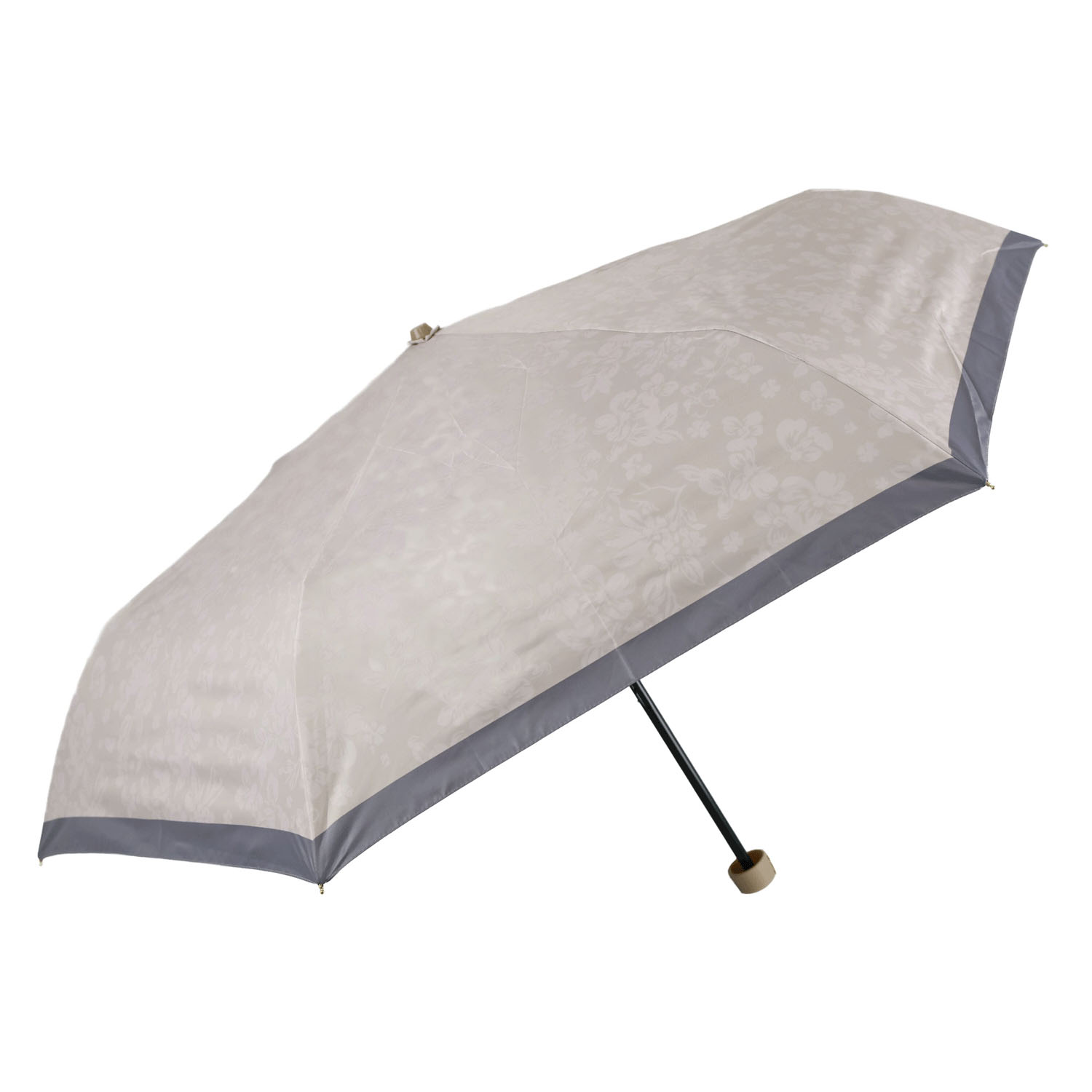 晴雨兼用ダマスクパターン折傘 - 画像3