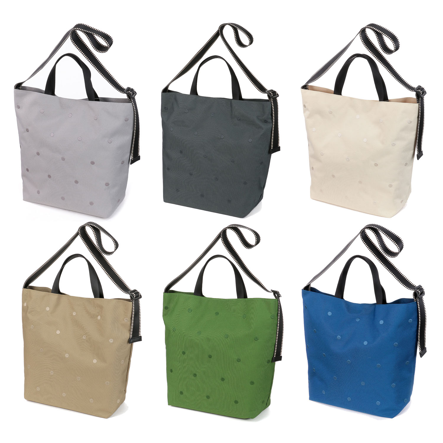 【新色入荷】cachecacheナイロンドット2WAYショルダーバッグ - 画像1