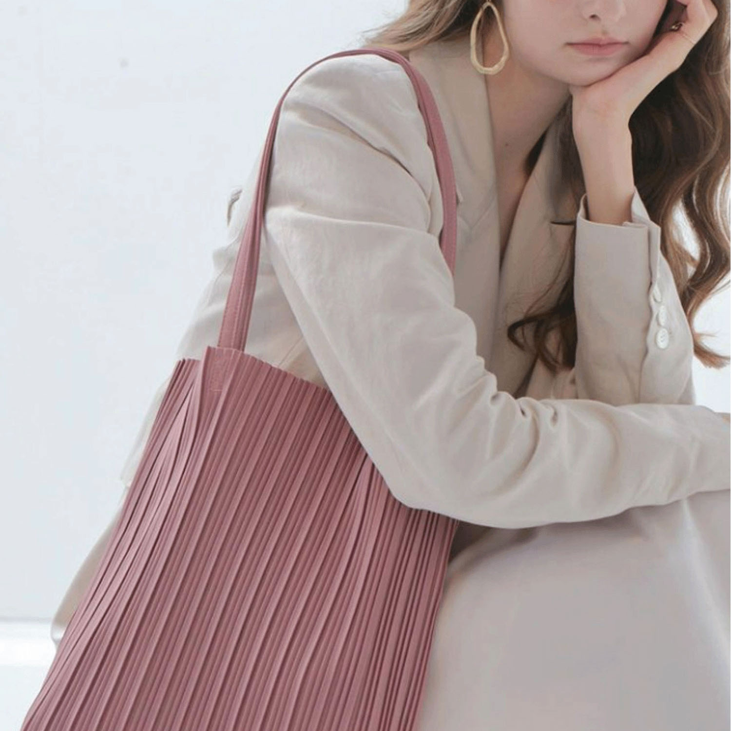 BLUEORB プリーツトートバッグ（ポーチ付き） - 画像2