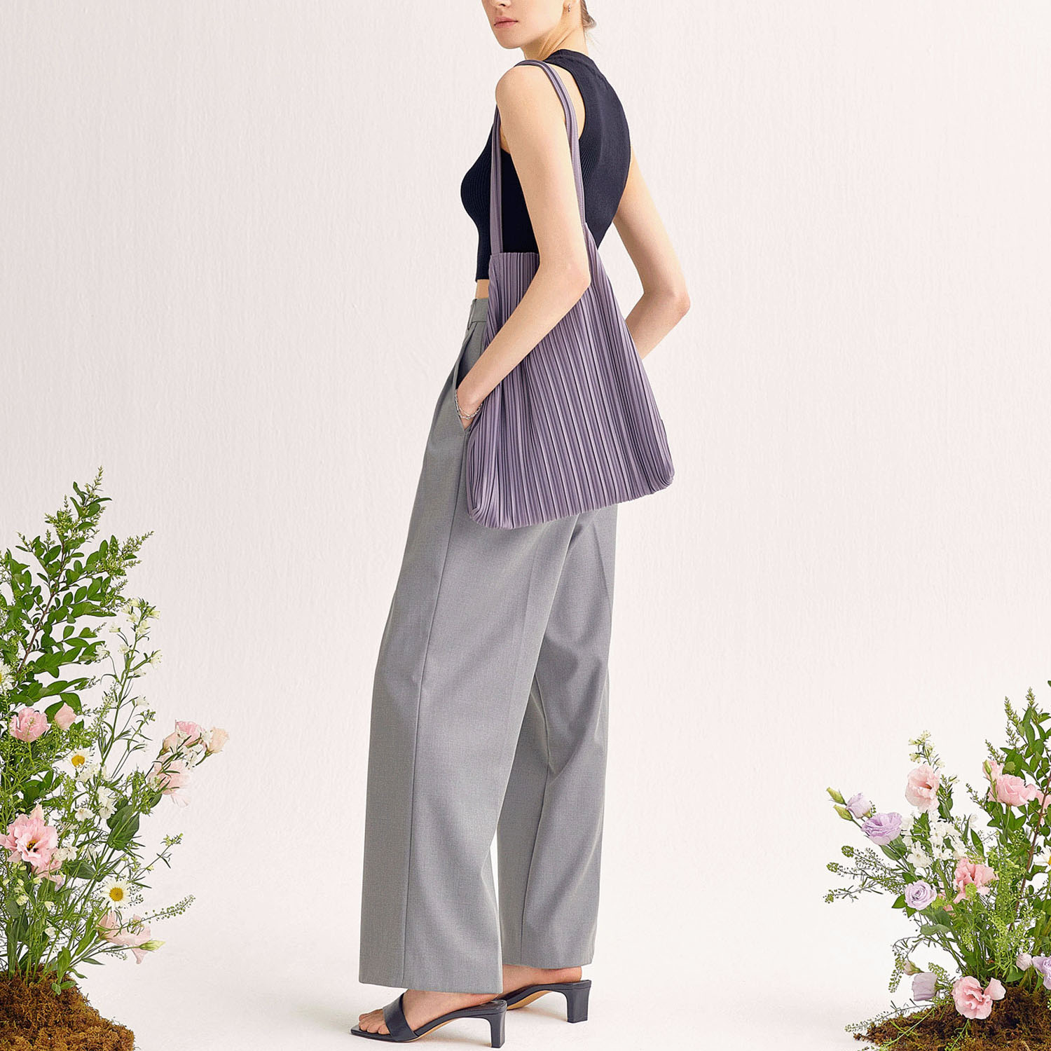 BLUEORB プリーツトートバッグ（ポーチ付き） - 画像3