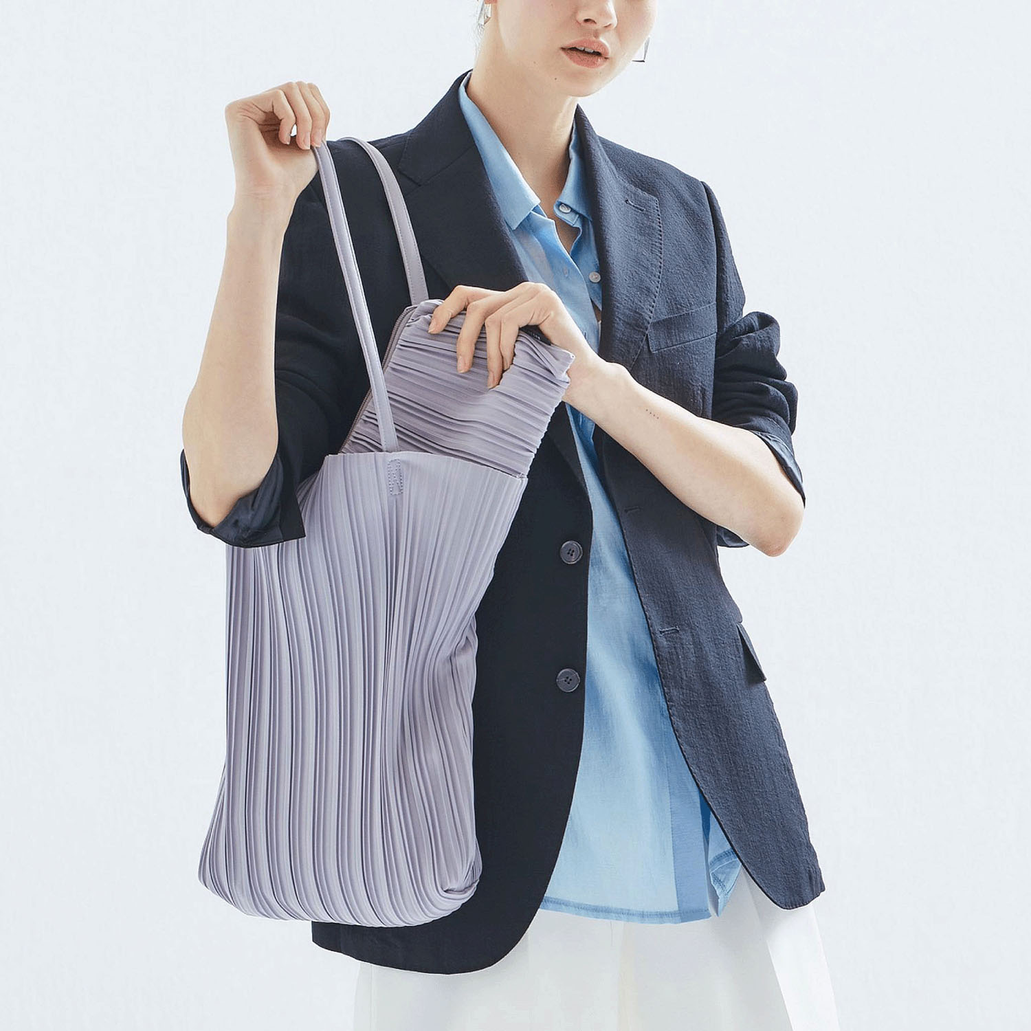 BLUEORB プリーツトートバッグ（ポーチ付き） - 画像10