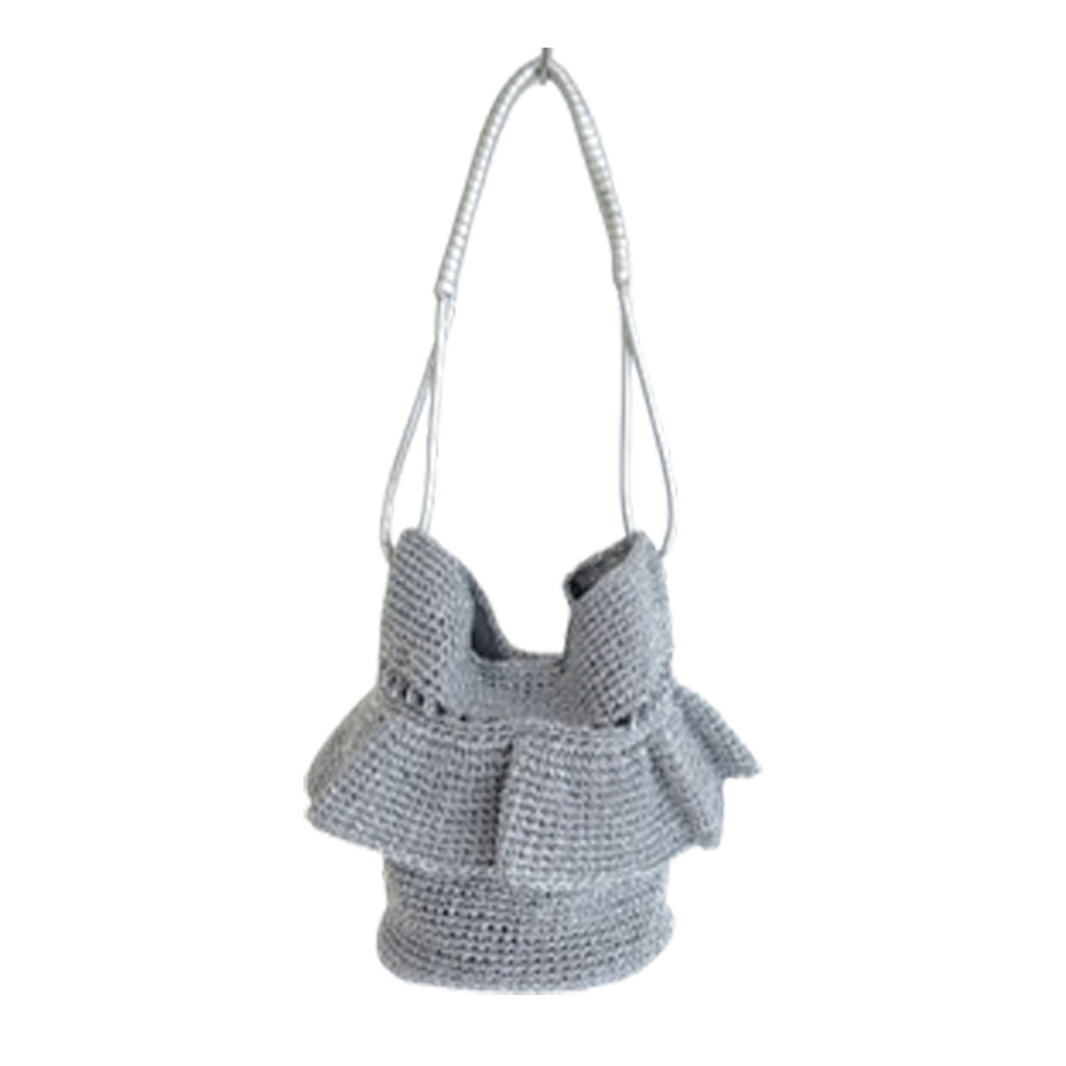 メタリックヤーンフリルワンショルダーバッグ - 画像3