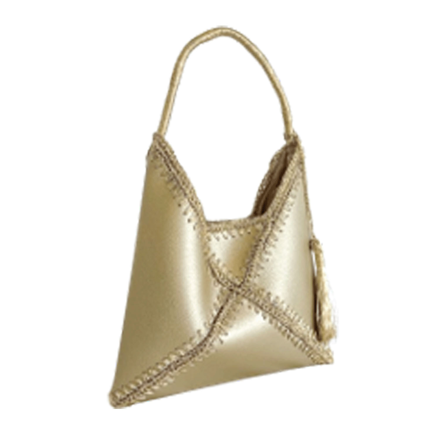 メタリックトライアングル型ワンショルダーバッグ - 画像4