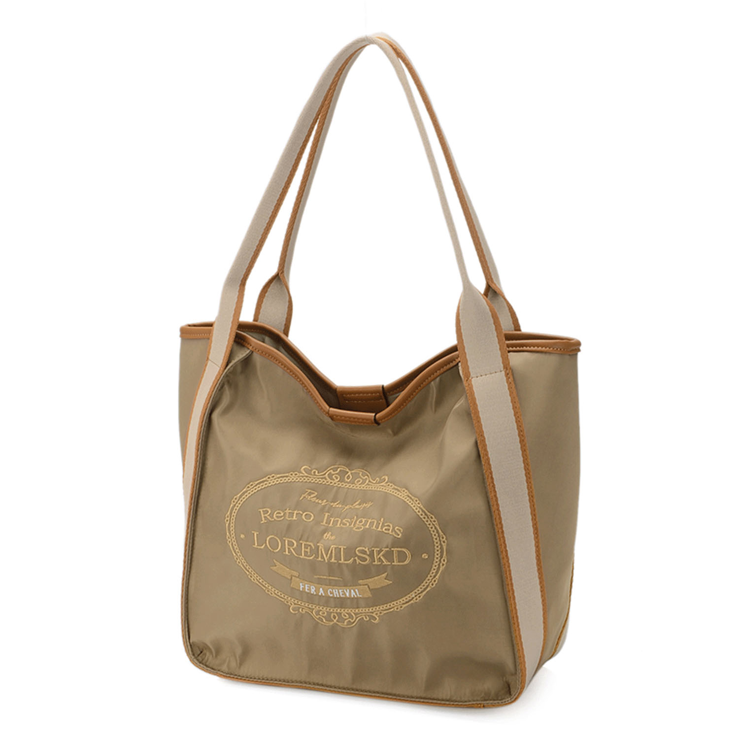 刺繍ラインテープハンドルトートバッグ - 画像4