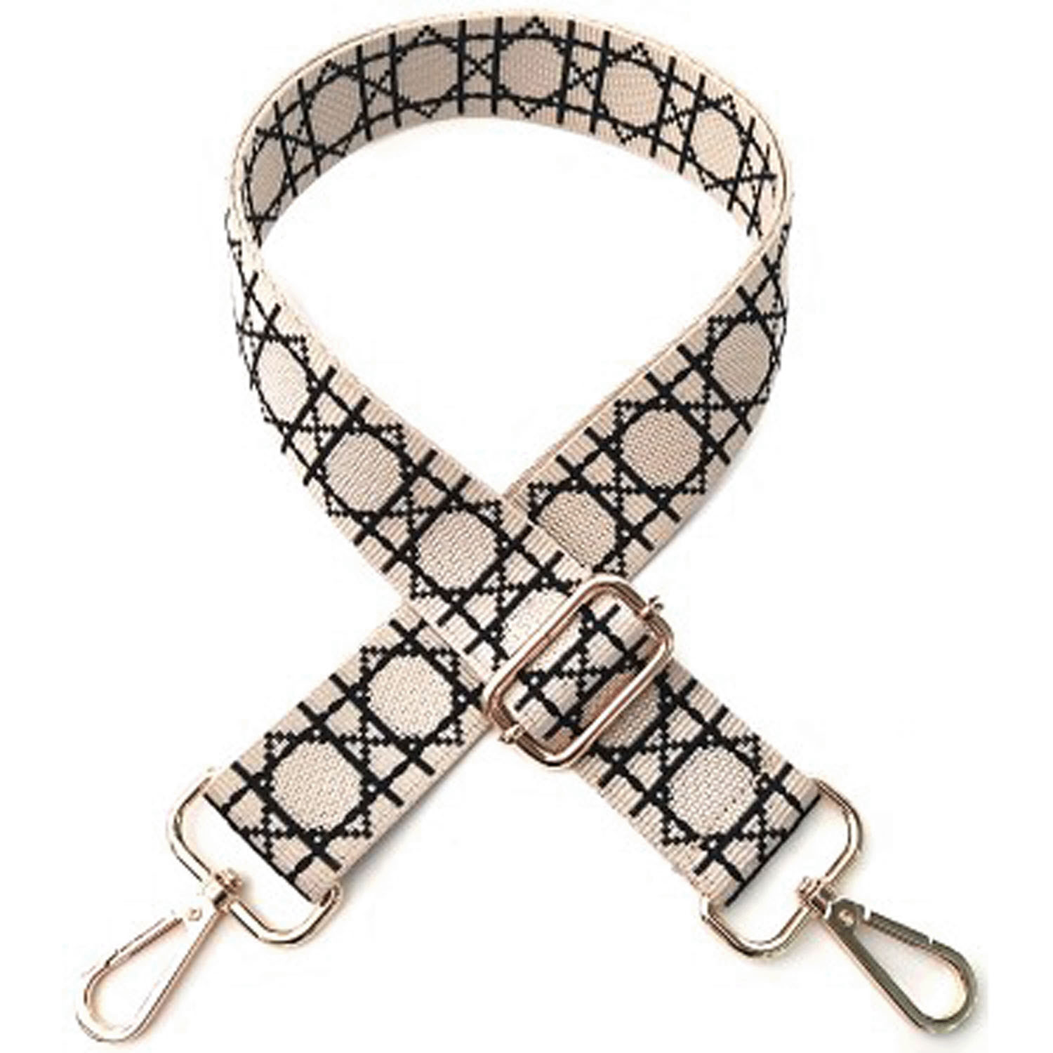 【一番人気】4cm幅 バッグストラップ 幾何学柄 - 画像2