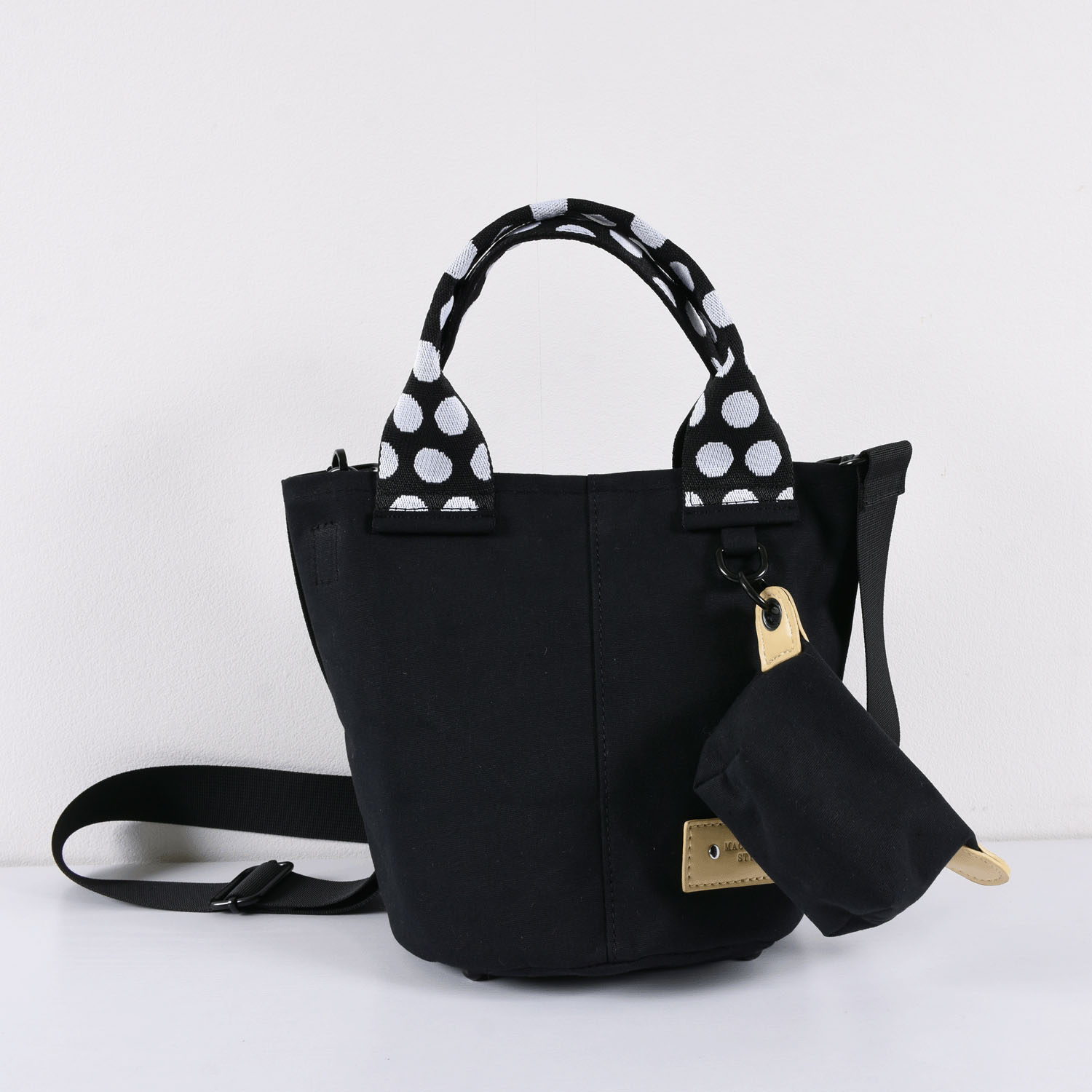 MACARONIC STYLE  キャンバスドットハンドル2WAYバッグ - 画像3
