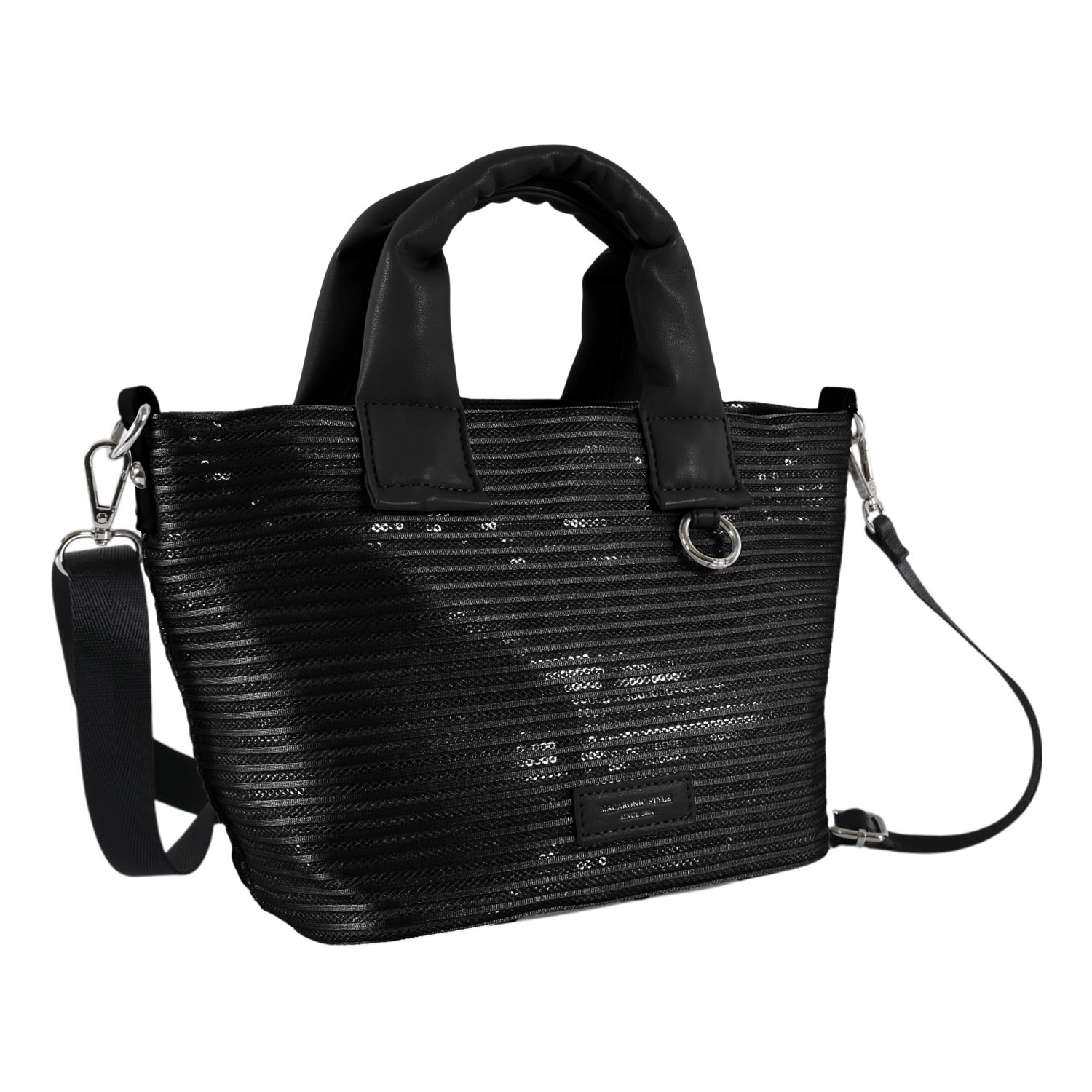 【90－00 在庫ある分で終了】MACARONIC STYLE ボーダースパンコール2WAYバッグ - 画像2
