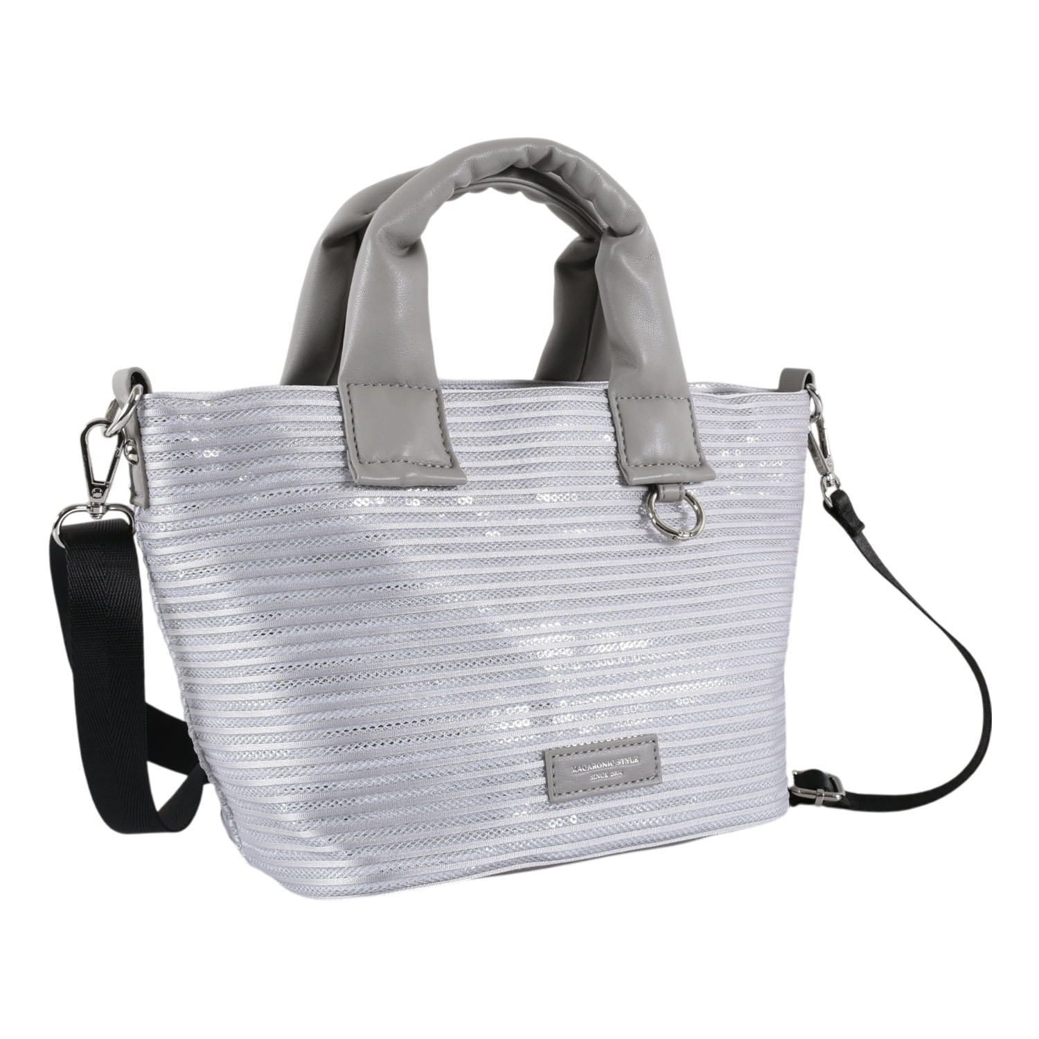 MACARONIC STYLE ボーダースパンコール2WAYバッグ - 画像4