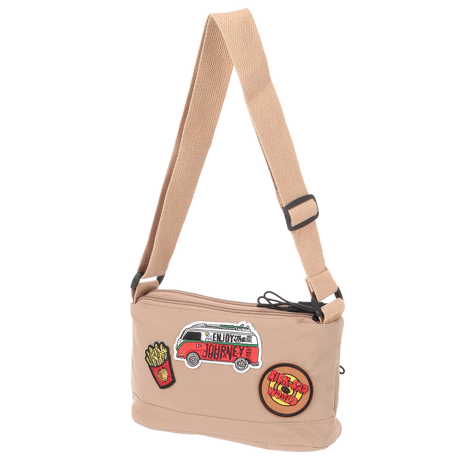 かわいいワッペン付きショルダーバッグ - 画像3