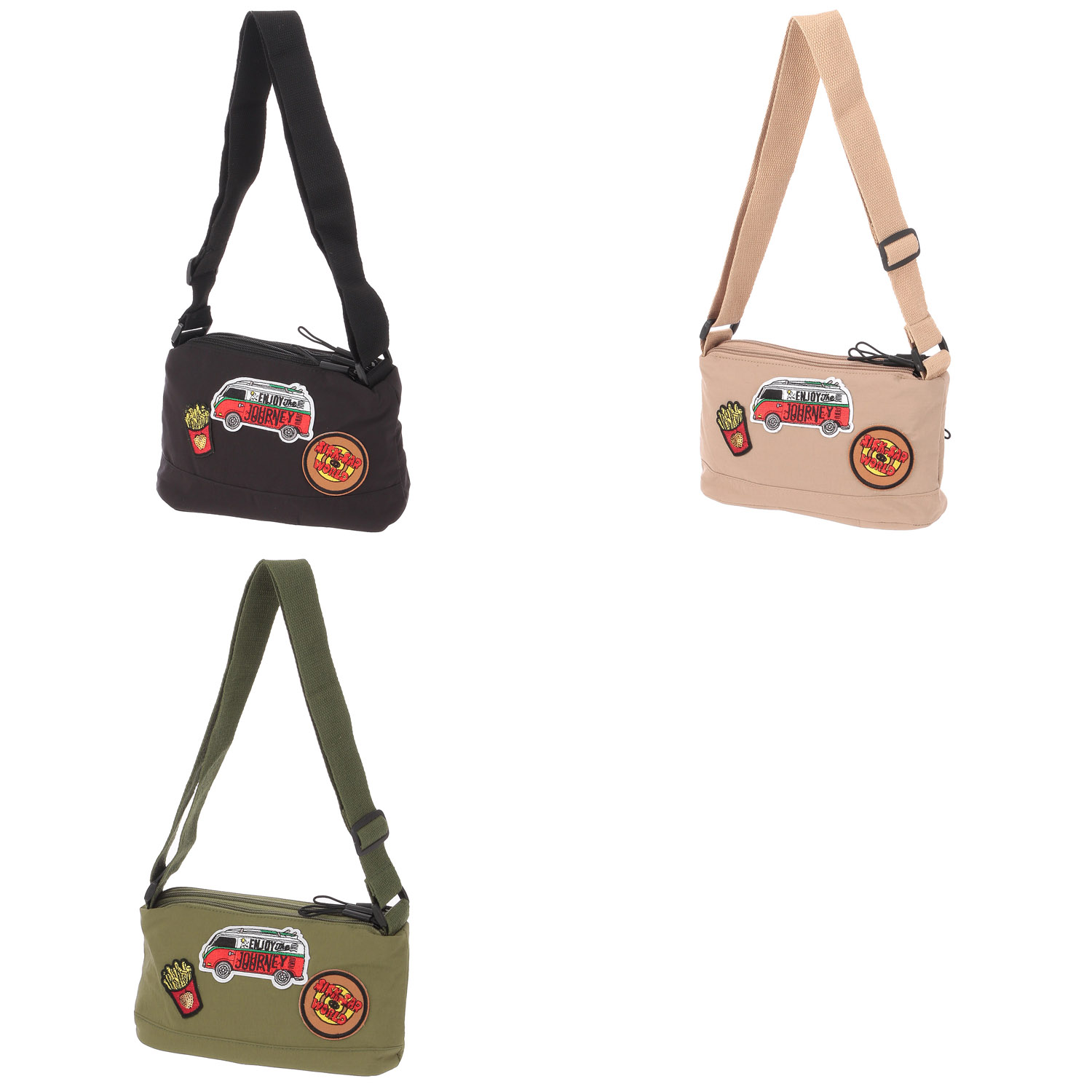 かわいいワッペン付きショルダーバッグ - 画像1