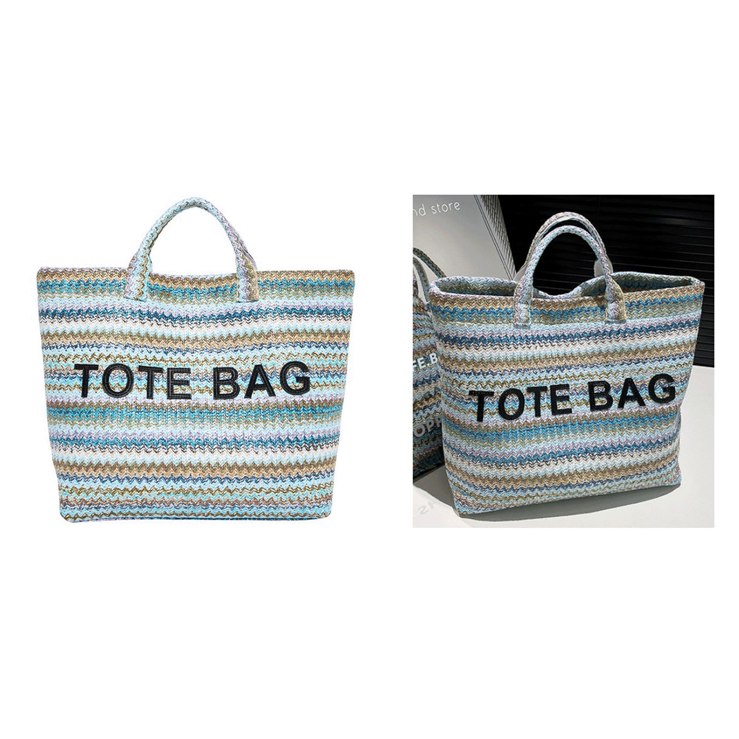 ボーダーライントートバッグ - 画像7