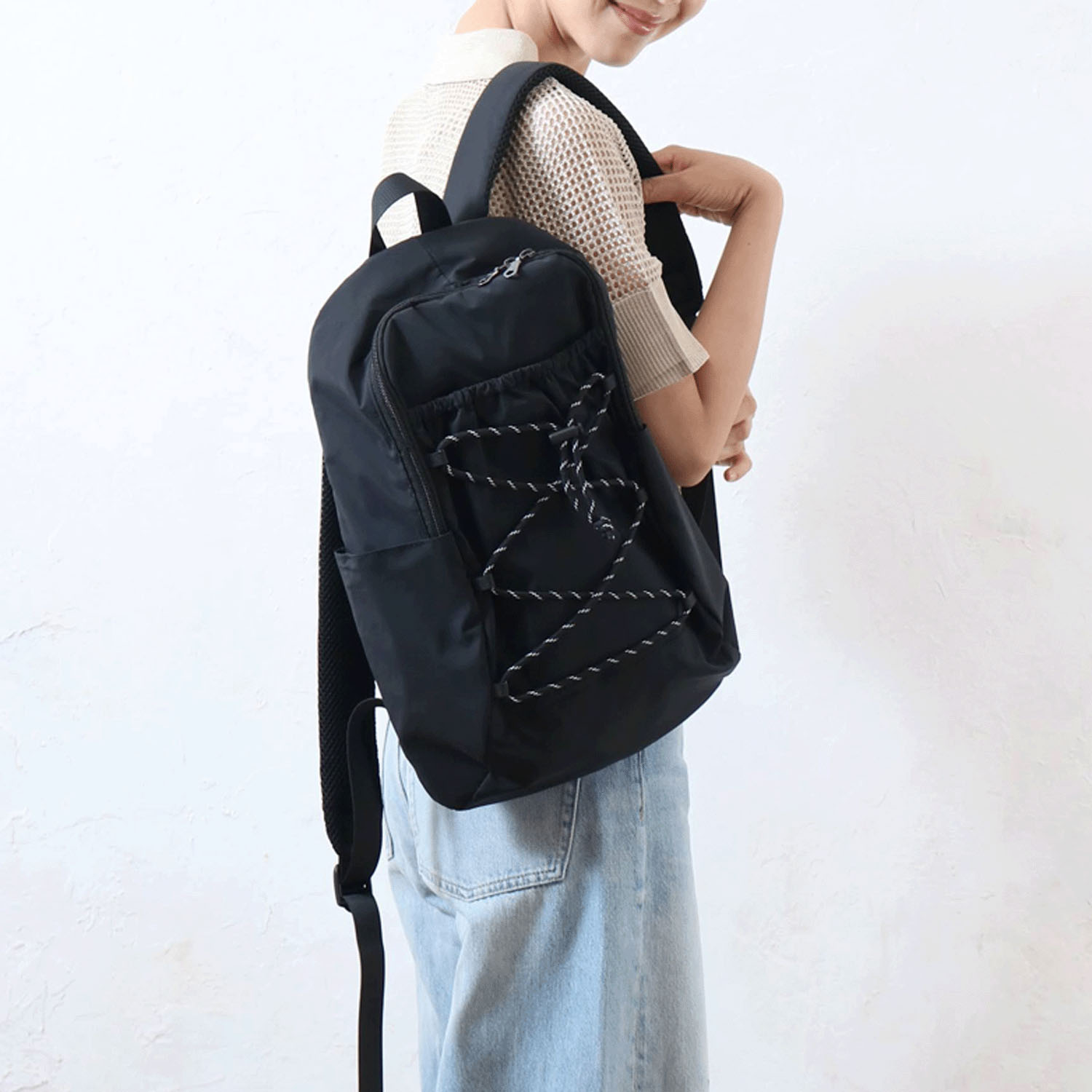 撥水レースアップリュックサック - 画像3