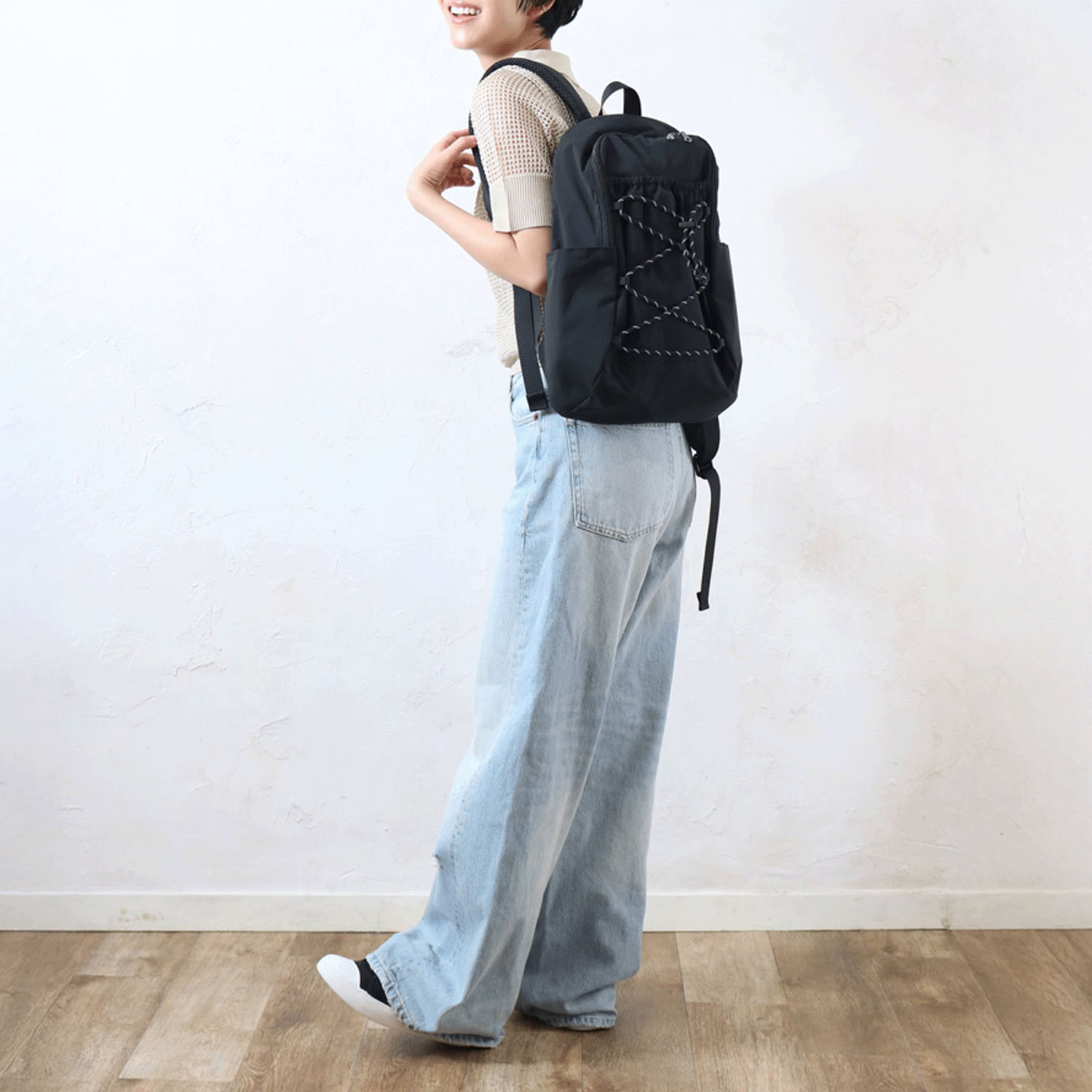 撥水レースアップリュックサック - 画像1