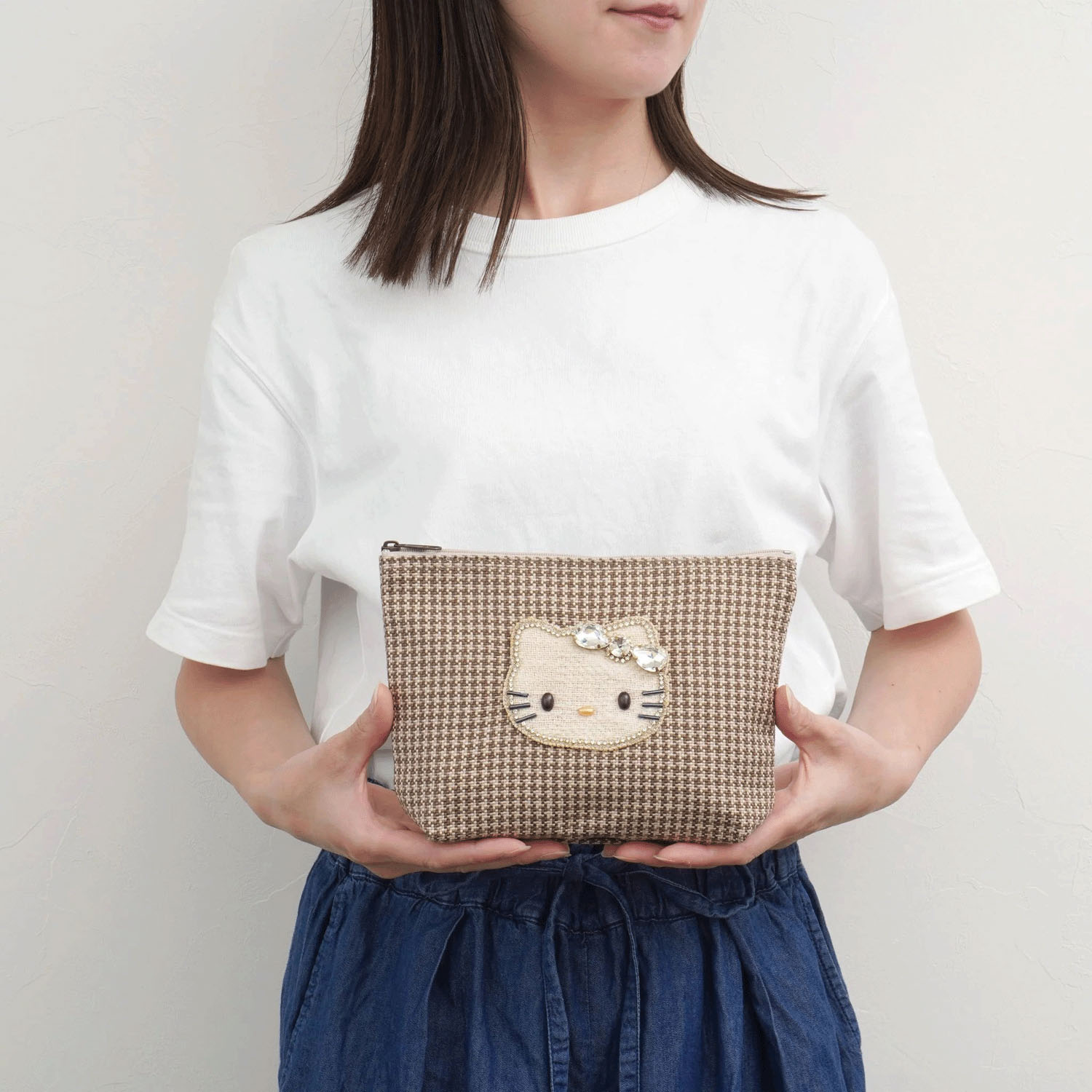 Hello Kitty×MAYGLOBE 千鳥格子ポーチ - 画像1