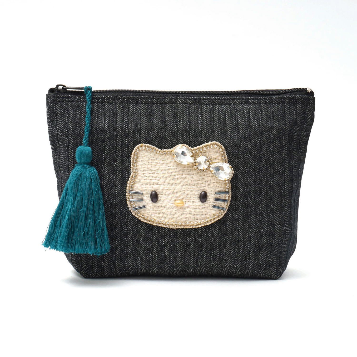 Hello Kitty×MAYGLOBE ヘリンボーンデニムポーチ - 画像1