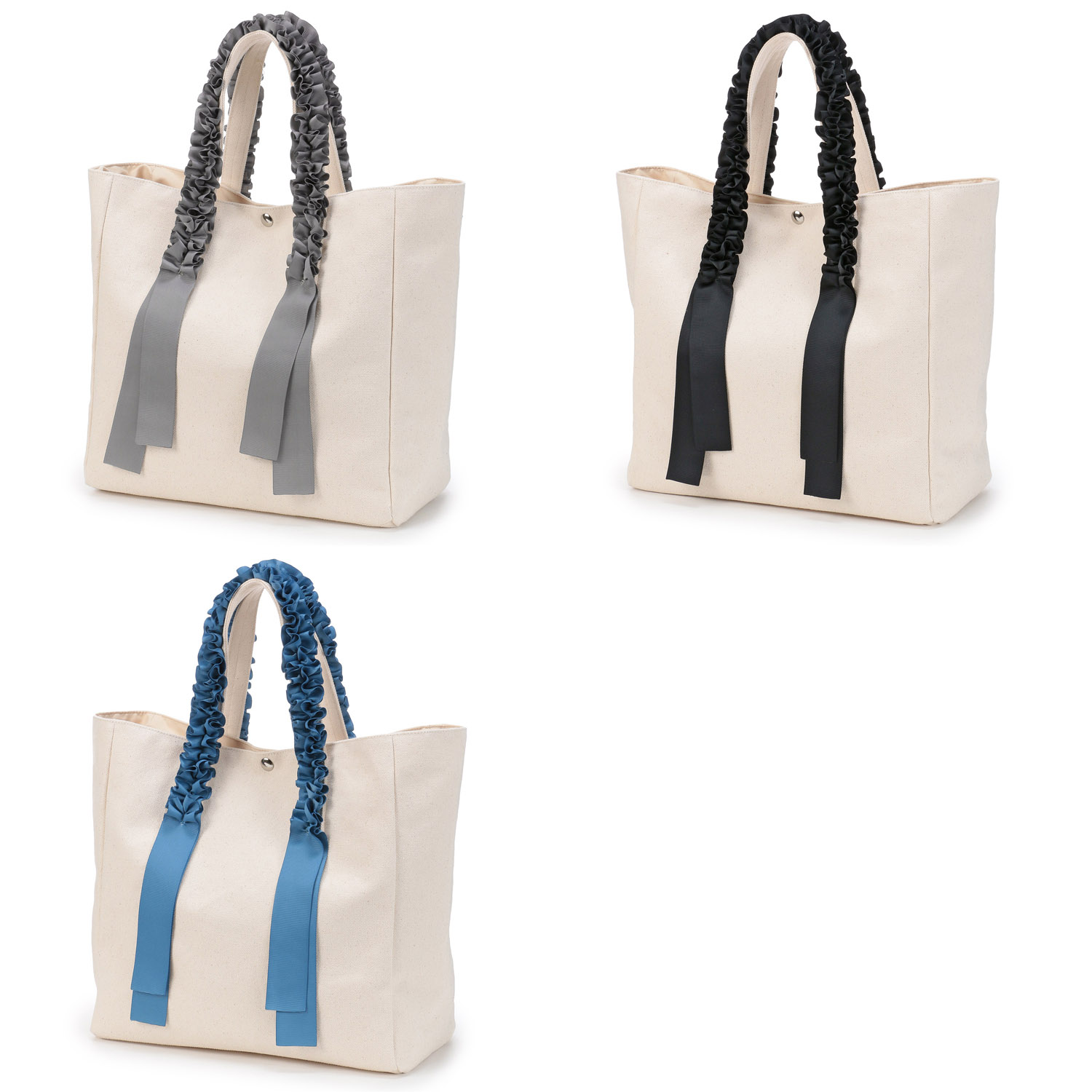 リボンキャンバストートバッグ