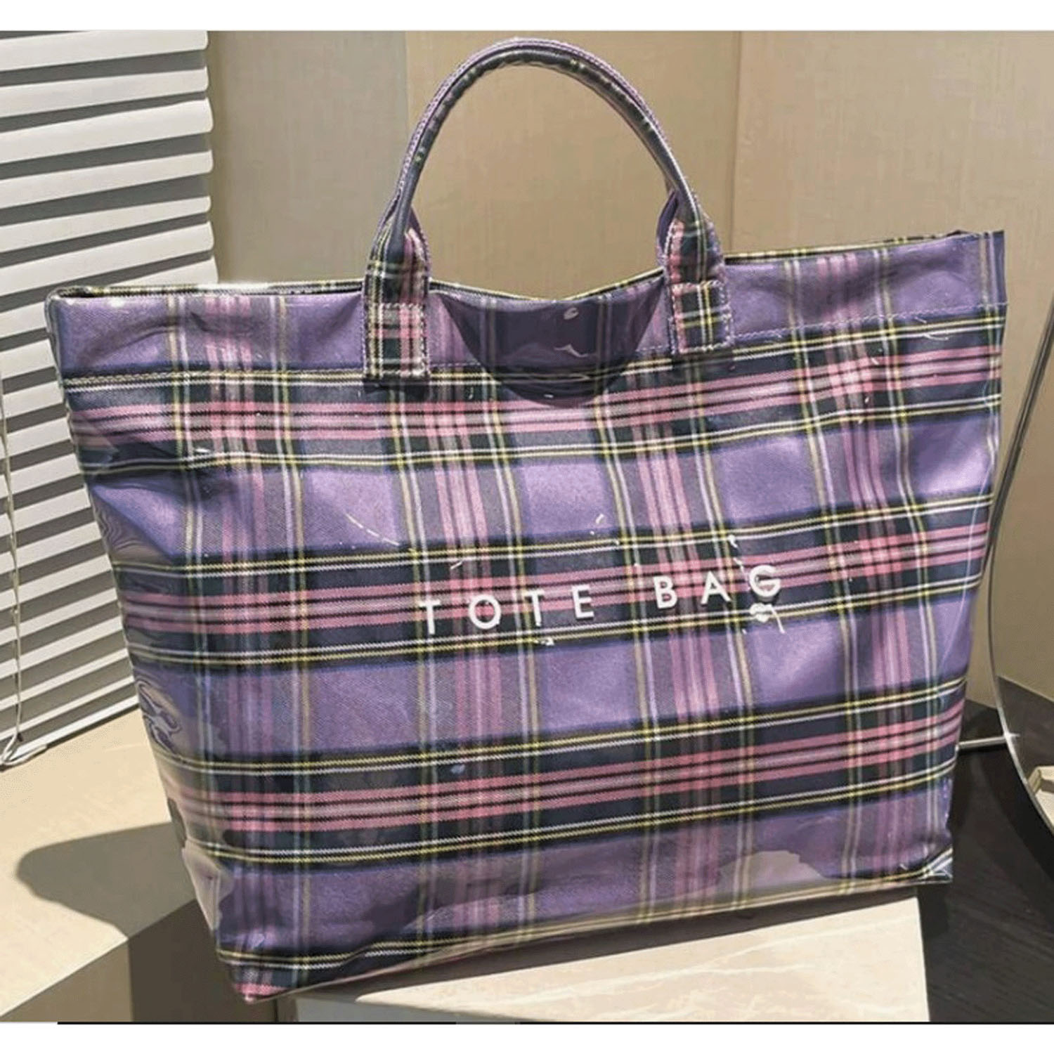 PVCチェックトートバッグ - 画像11