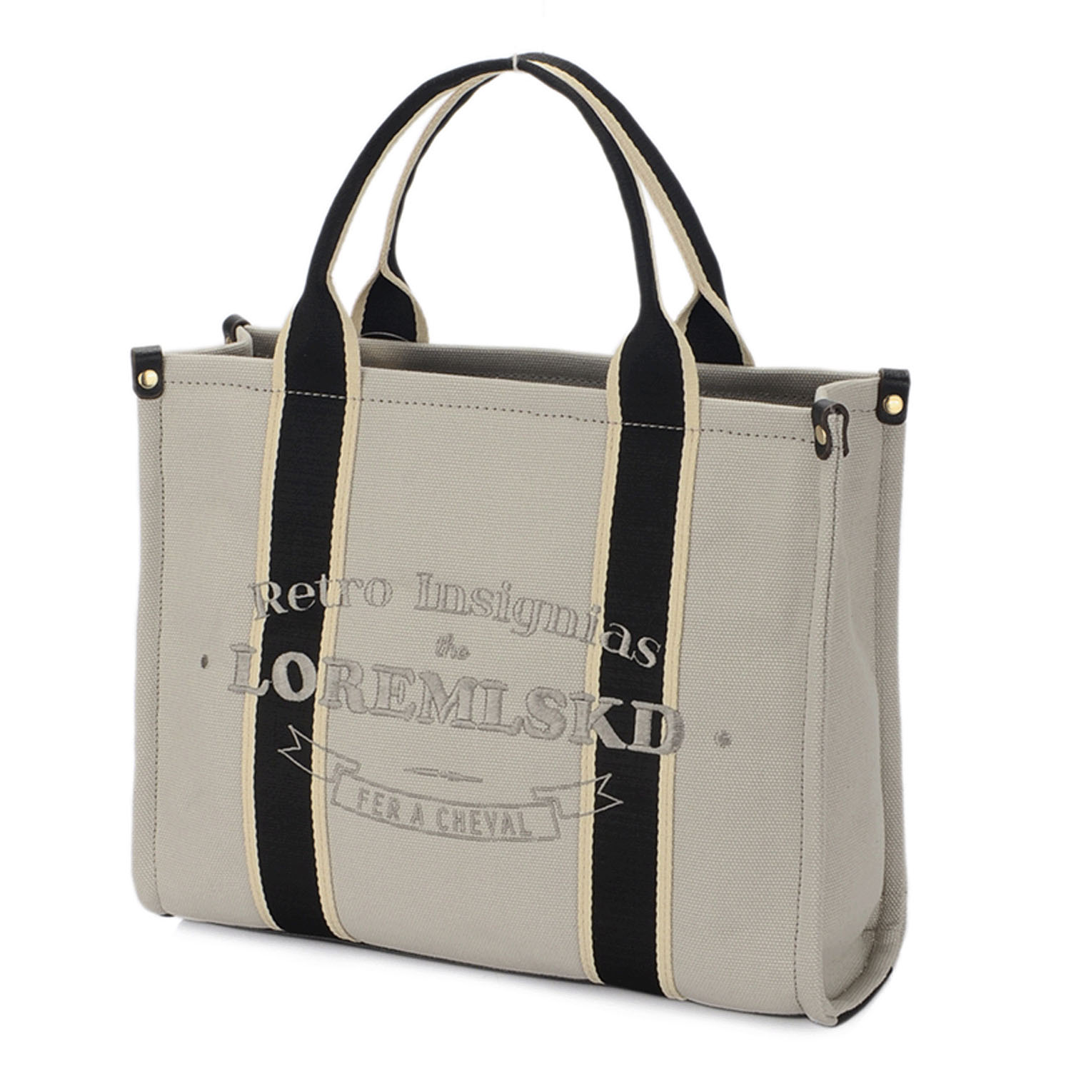 英字ロゴ刺繍スクエア型バッグ