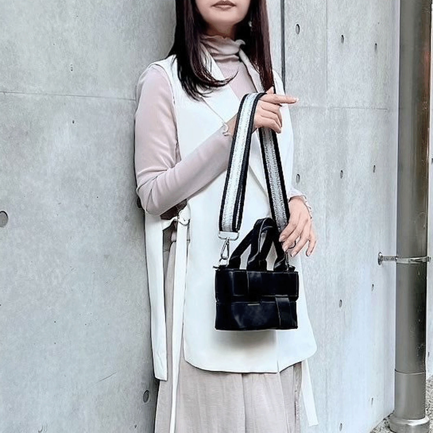 【人気】4cm幅 バッグストラップ ライン柄 - 画像7