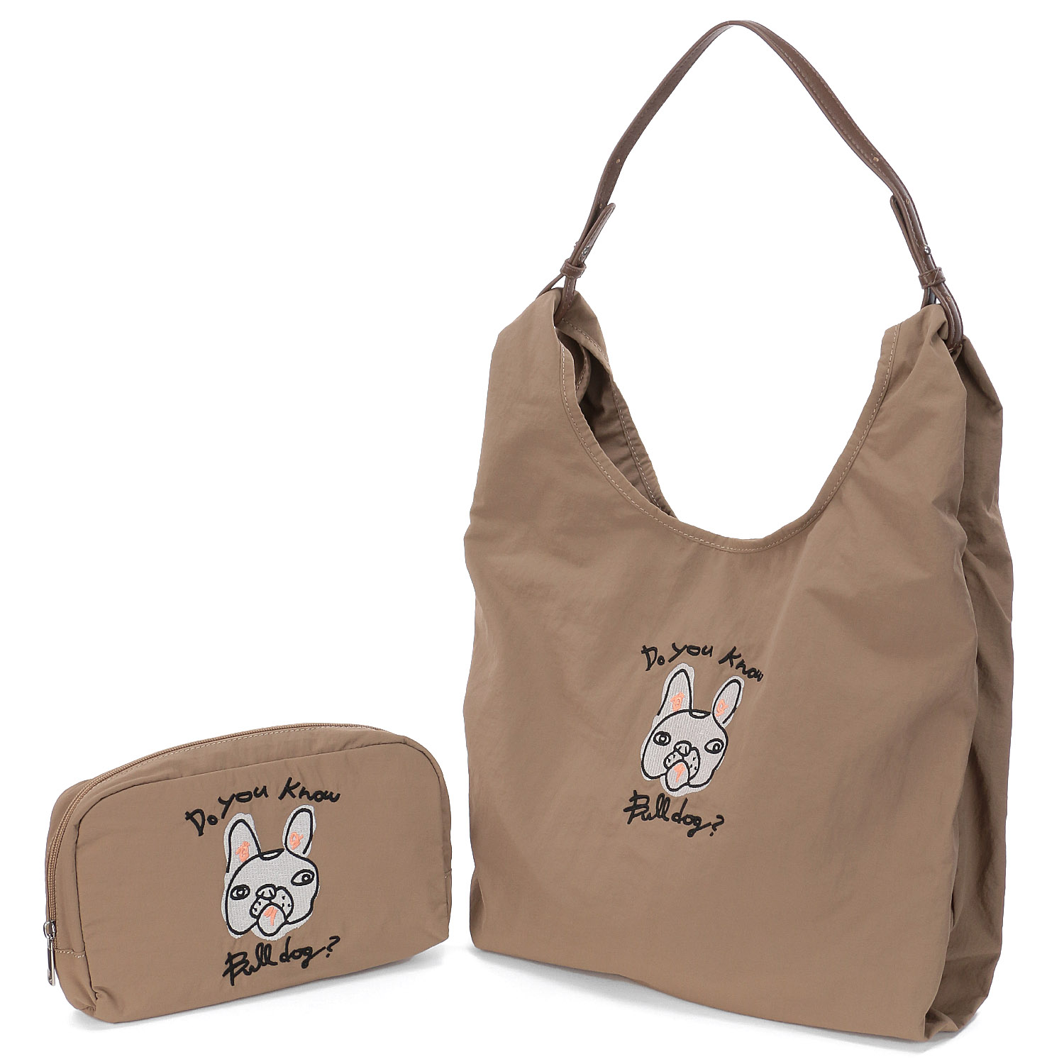 cachecache アニマルドローイング刺繍ナイロントートバッグ - 画像5