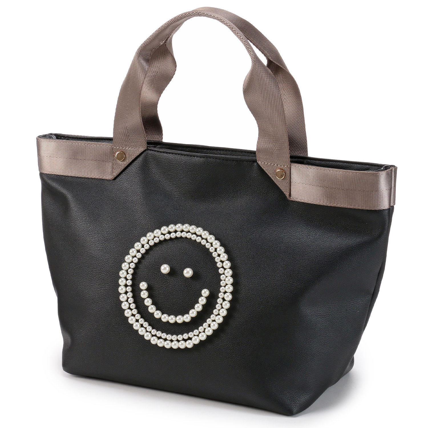 COOCO SMILEYテープハンドル×ビーズ刺繍トートバッグ - 画像2