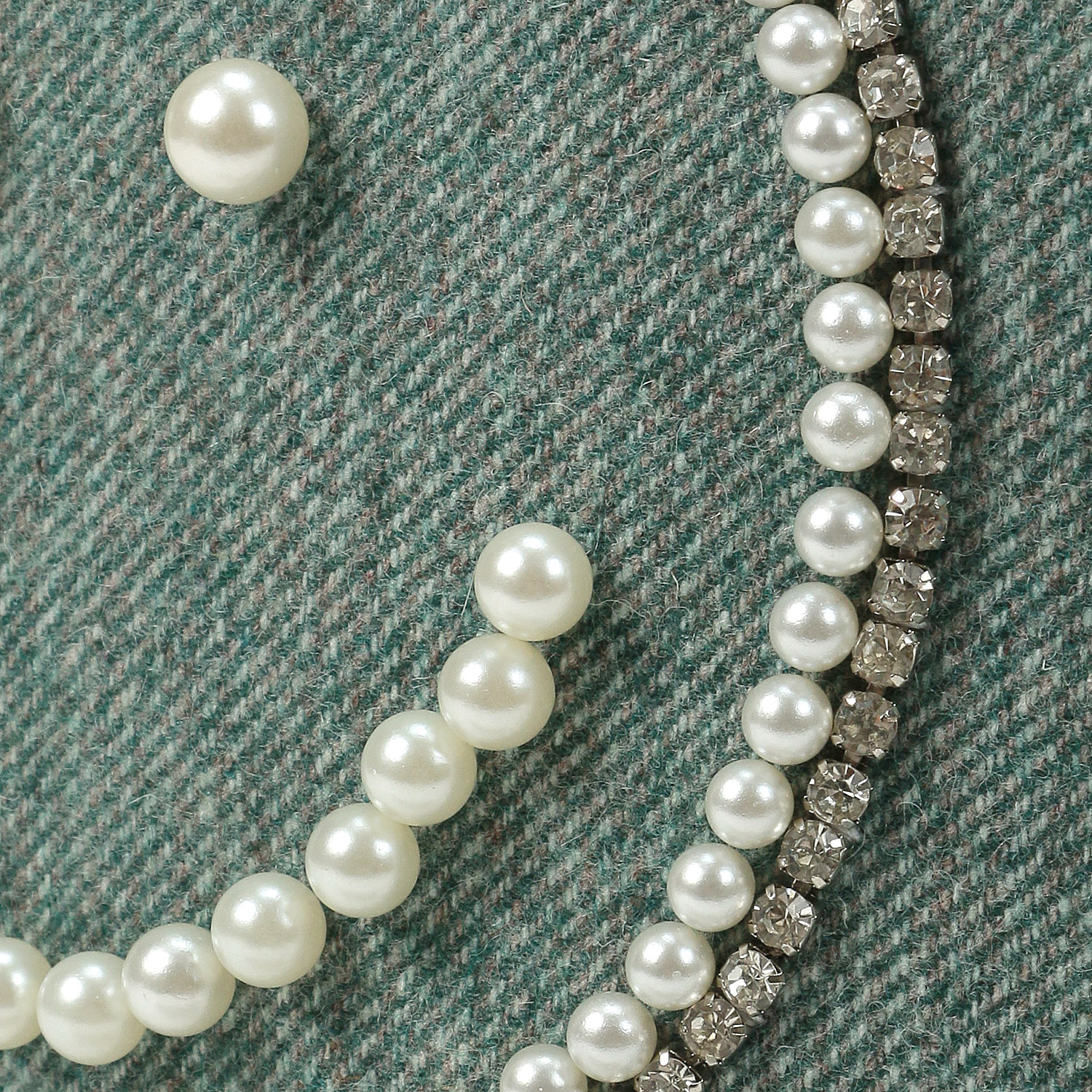 COOCO スマイルパール刺繍×エコファーハンドルトートバッグ - 画像7