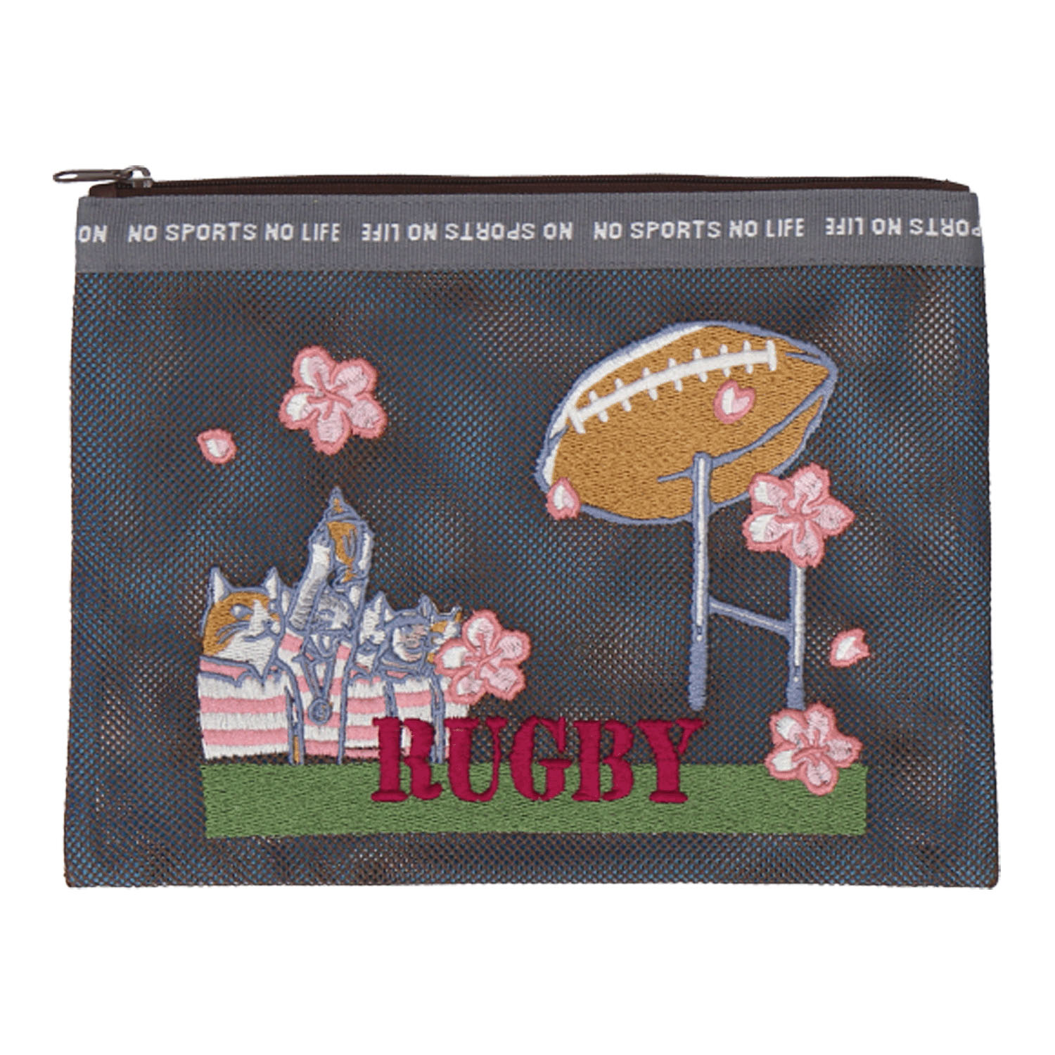 No Sports No Life フラットポーチ - 画像2