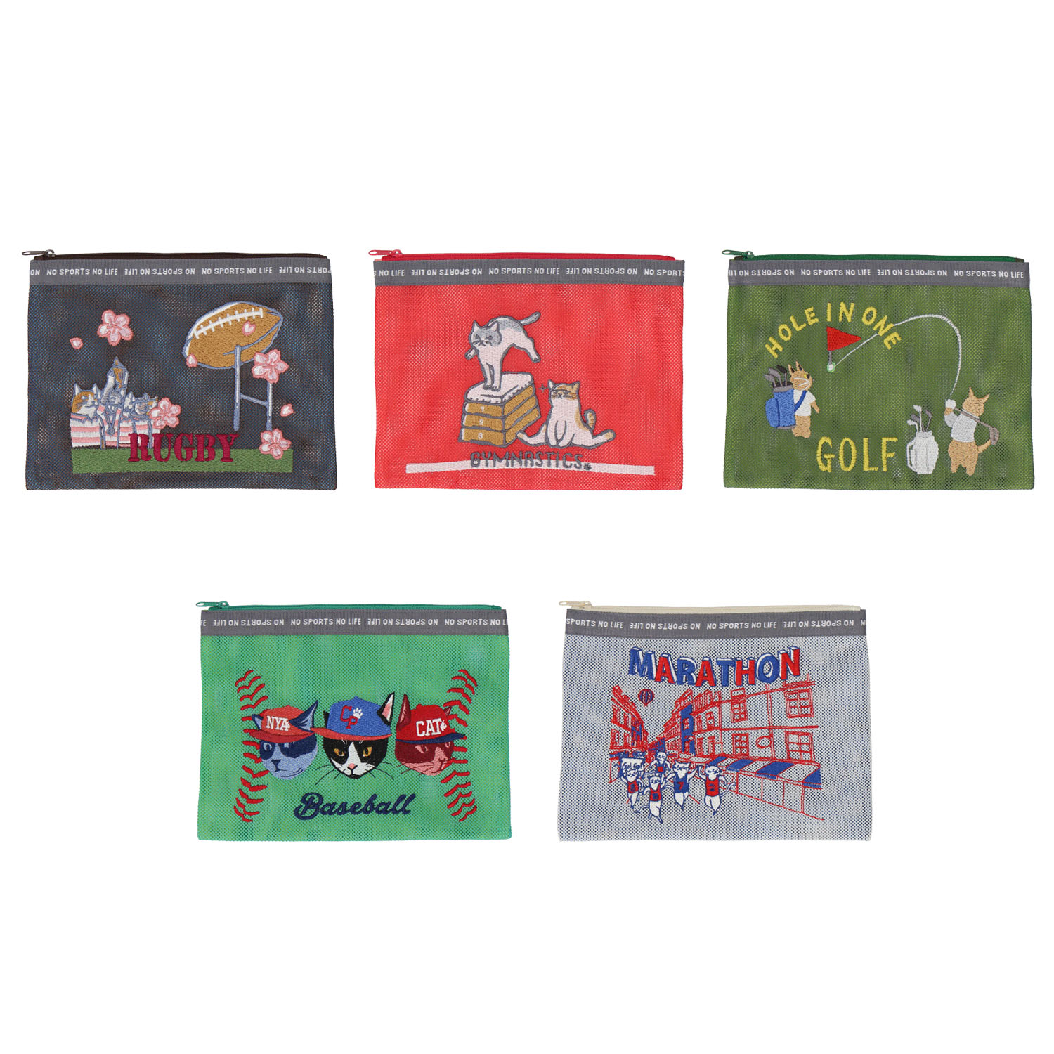 No Sports No Life フラットポーチ