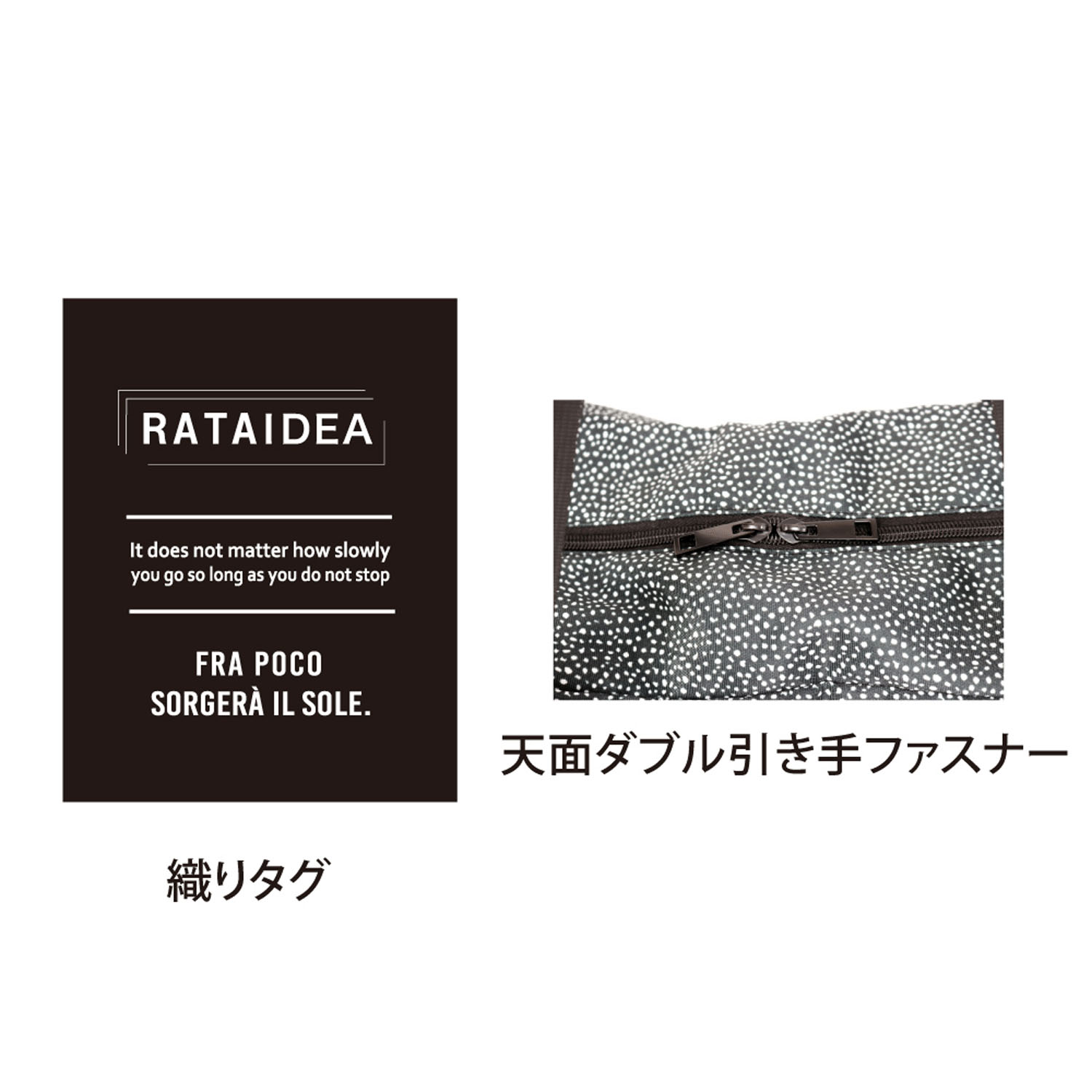 ラタプリント折り畳みボストンバッグ - 画像5