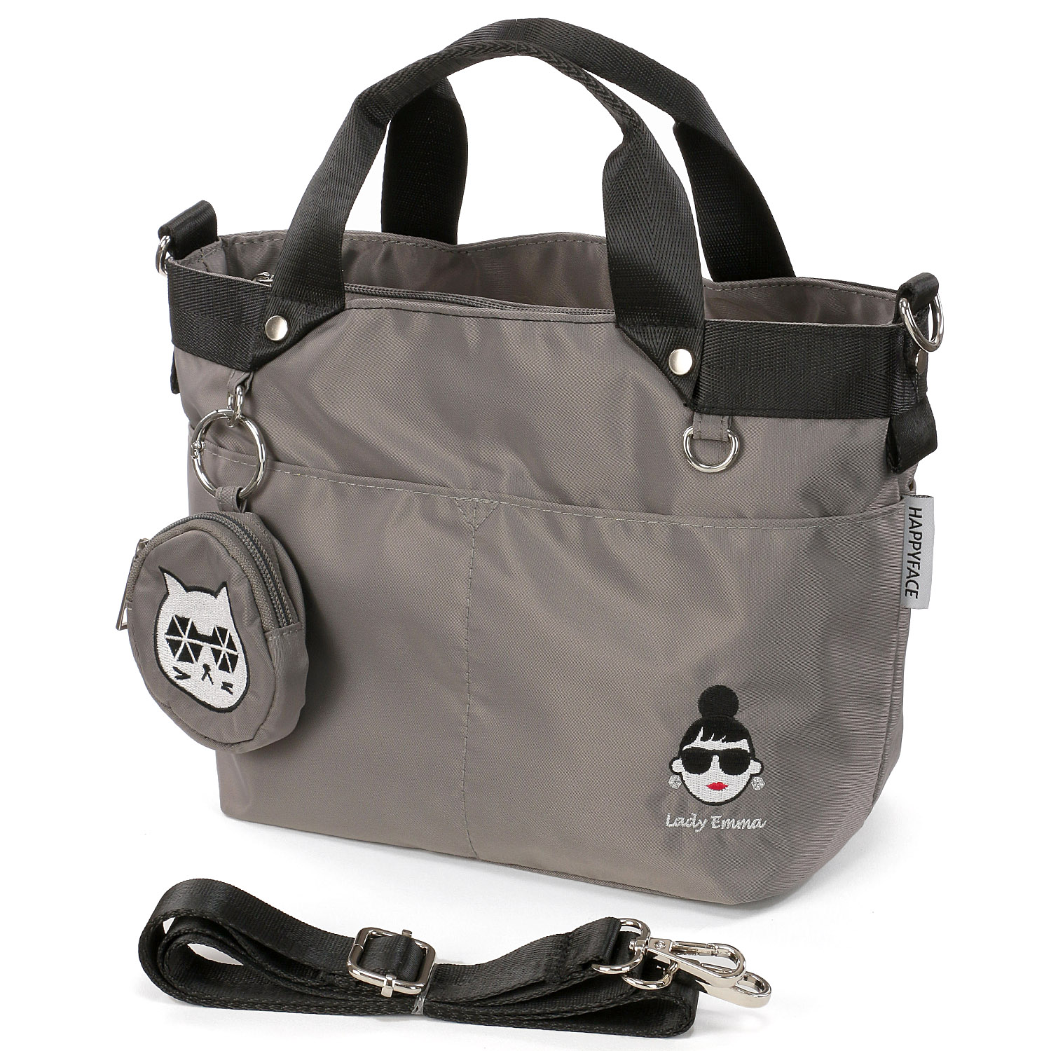 HAPPY FACE レディ・エマ ポーチ付2WAYバッグ - 画像1