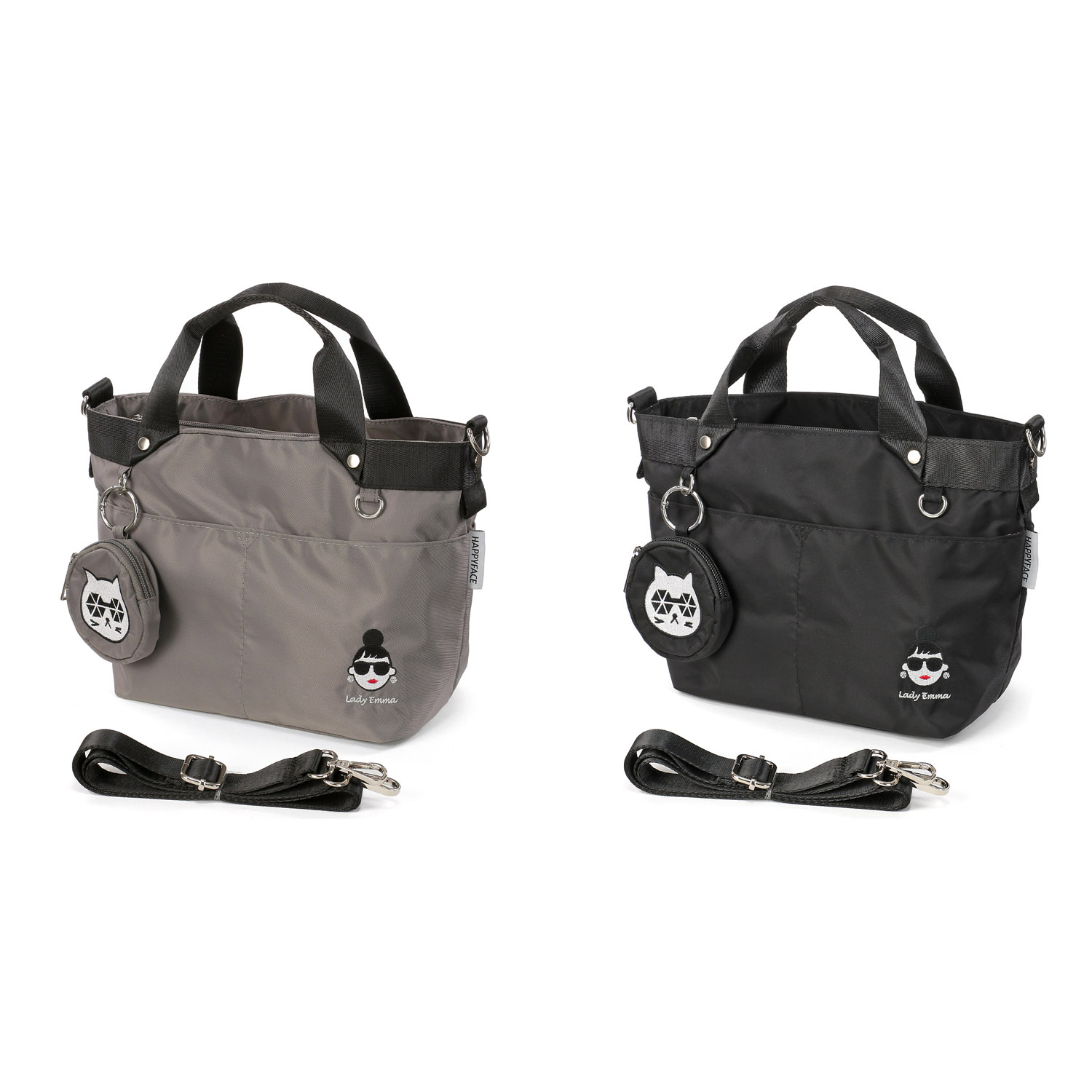 HAPPY FACE レディ・エマ ポーチ付2WAYバッグ