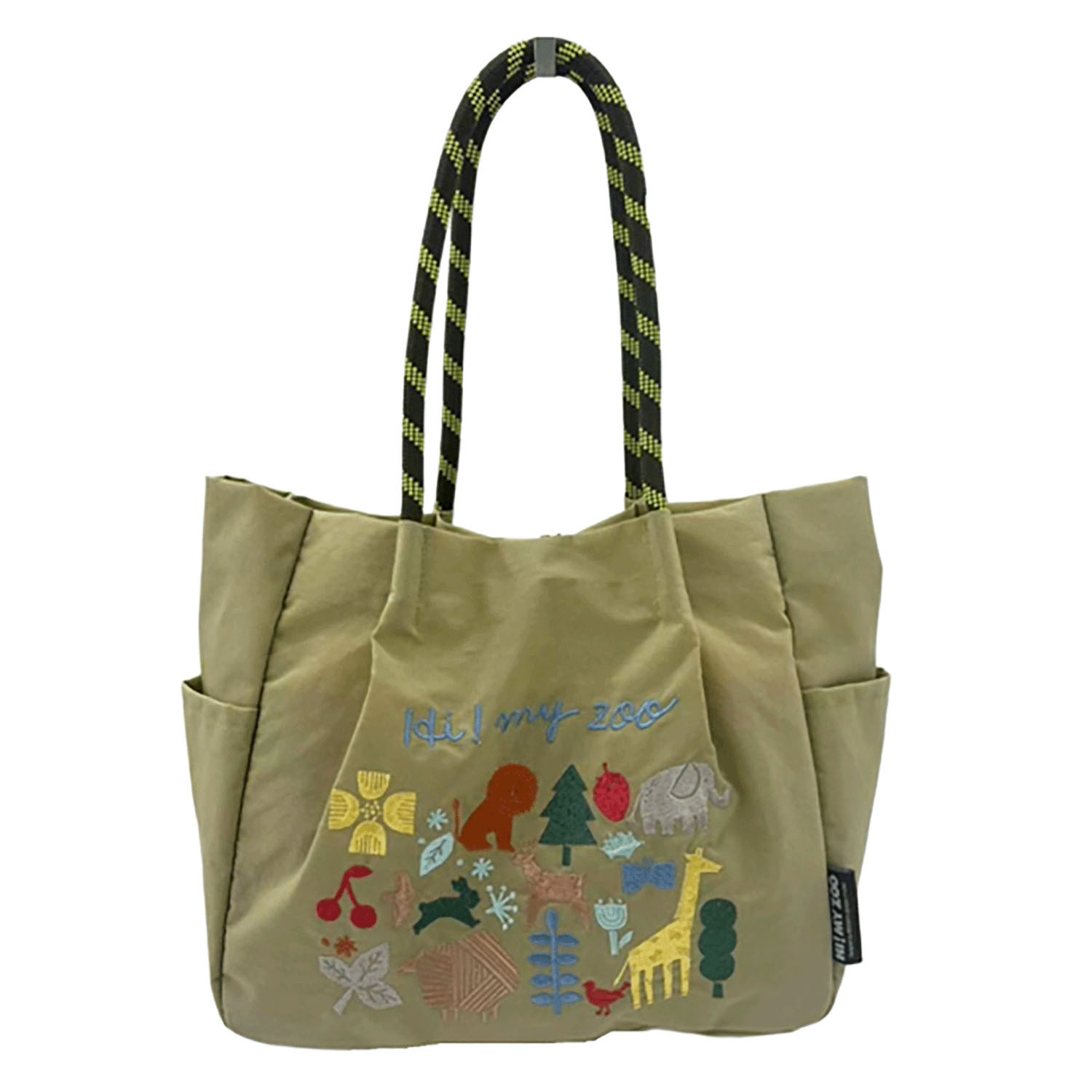 HI！MY ZOO アニマル刺繍ロープハンドルトートバッグ - 画像20