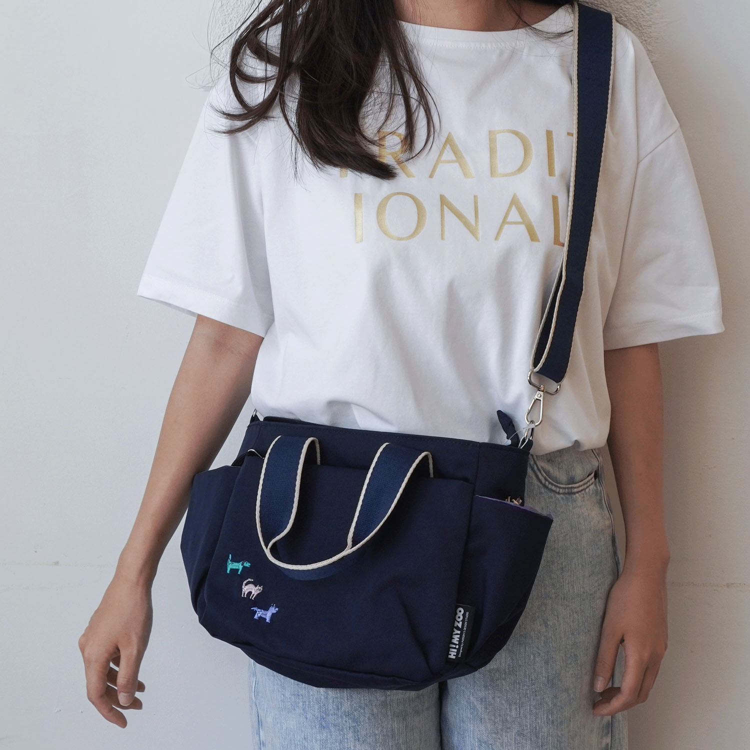 HI！MY ZOO HMZ刺繍2WAYバッグ - 画像3