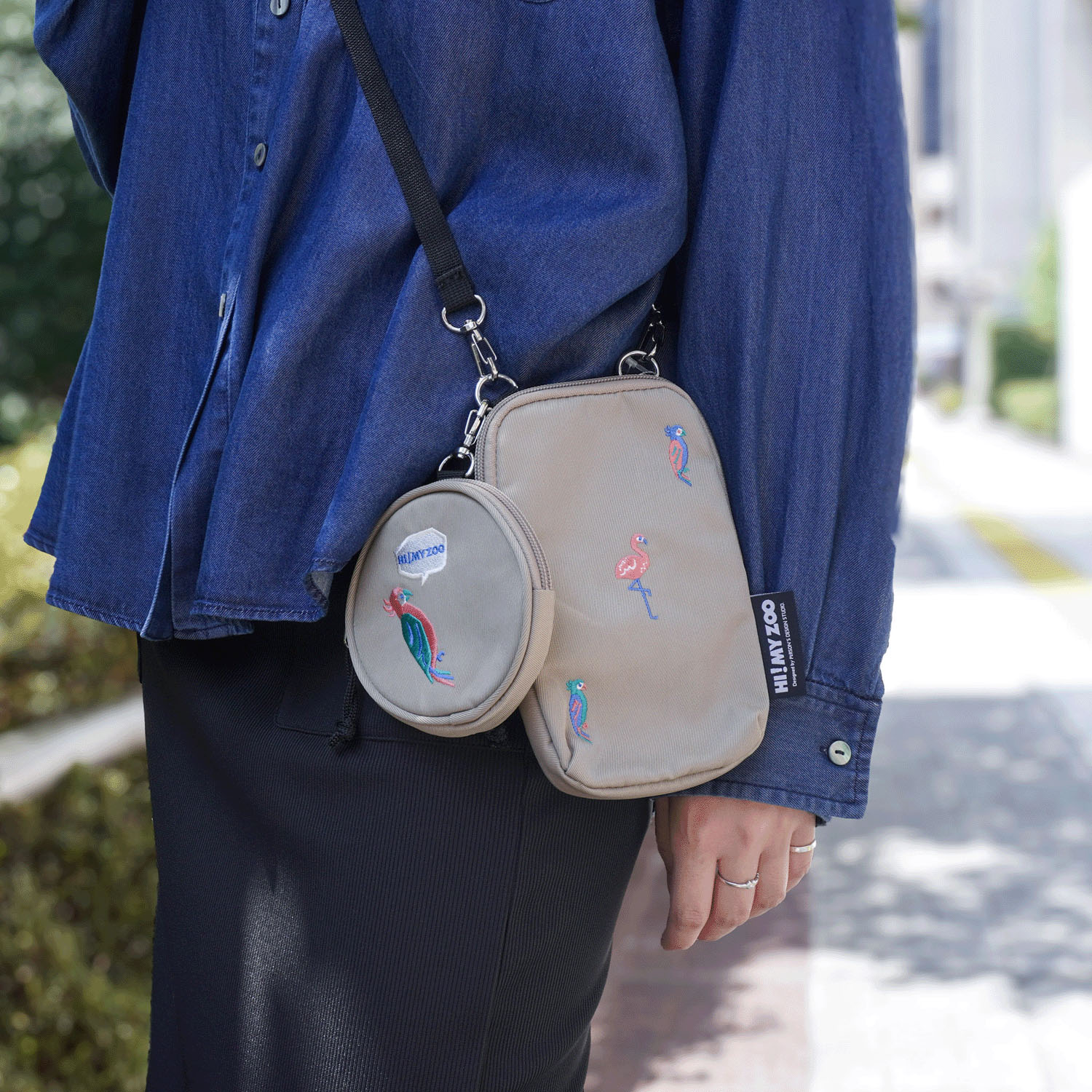 HI！MY ZOO HMZ刺繍ポーチ付ミニショルダーバッグ - 画像3