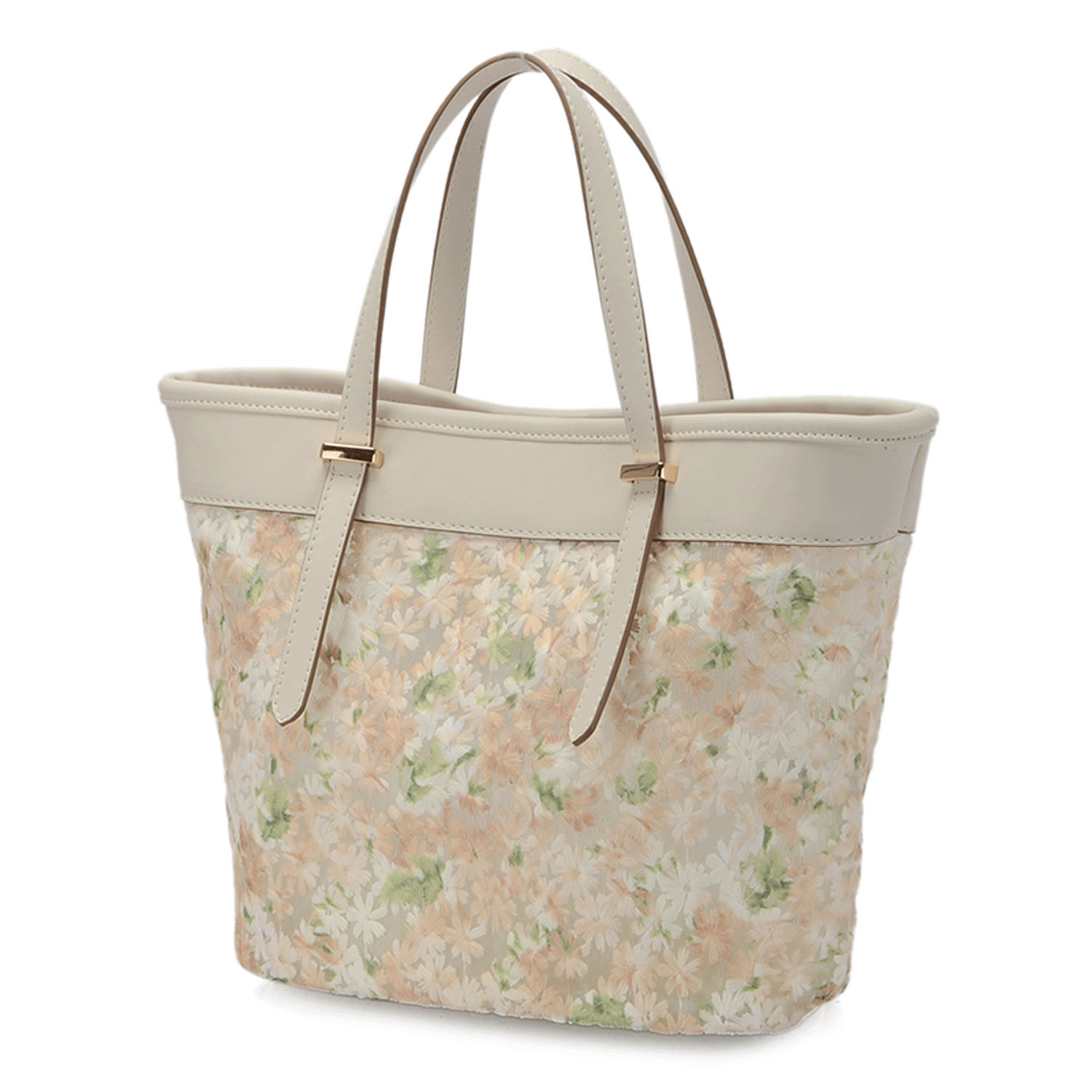 フラワー刺繍×PVC2WAYバッグ - 画像3