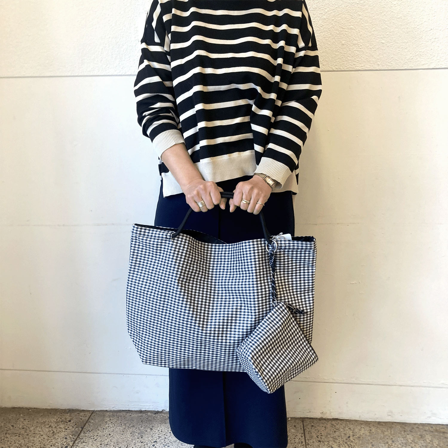 cachecache ウォッシャ－ナイロンパッカブルトートバッグ