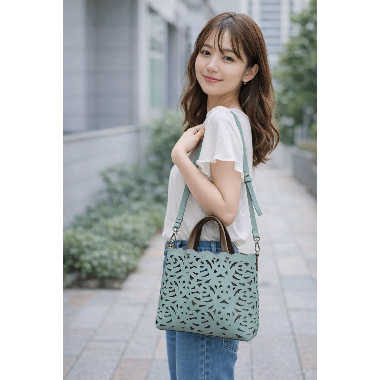 2WAYパンチングトートミニバッグ - 画像2