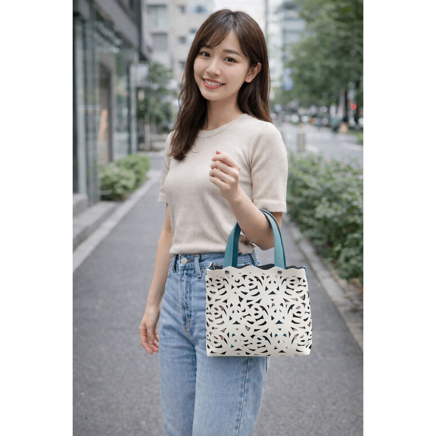 2WAYパンチングトートミニバッグ - 画像4