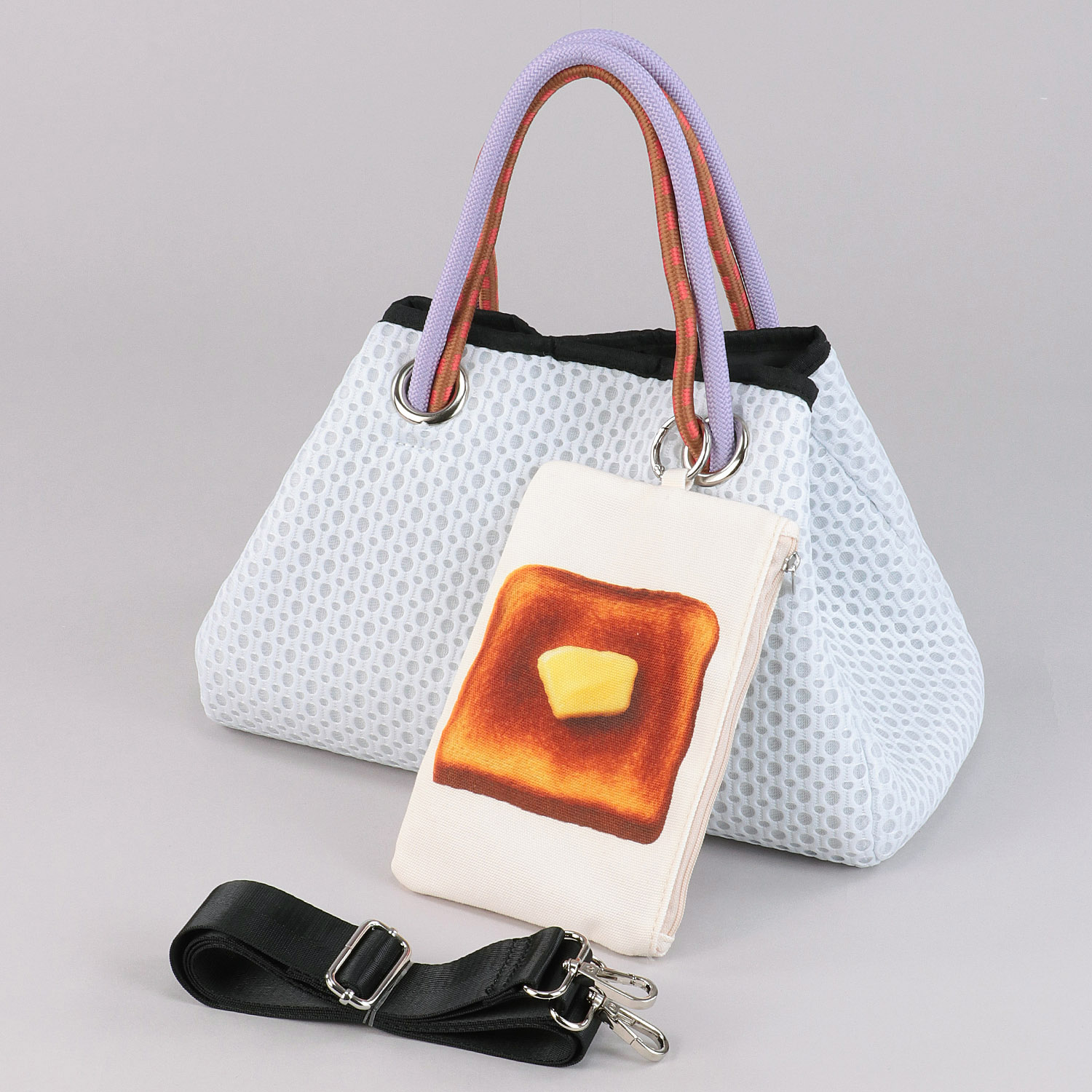 美味しいポーチ付メッシュトートバッグ - 画像2